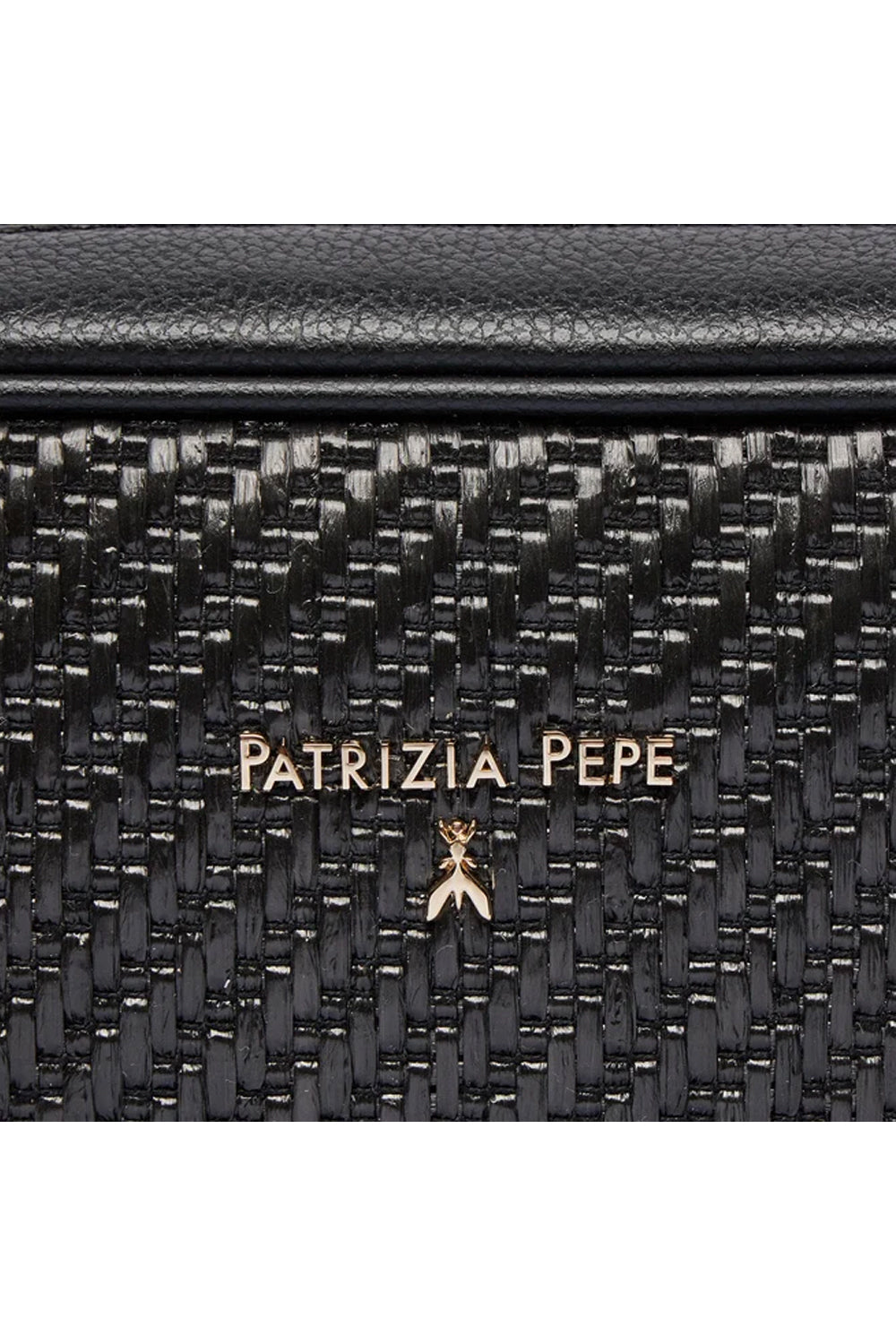 PATRIZIA PEPE Borsa in pelle e rafia Handbags PATRIZIA PEPE