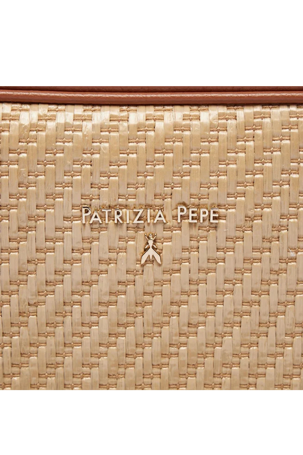 PATRIZIA PEPE Borsa in pelle e rafia Handbags PATRIZIA PEPE
