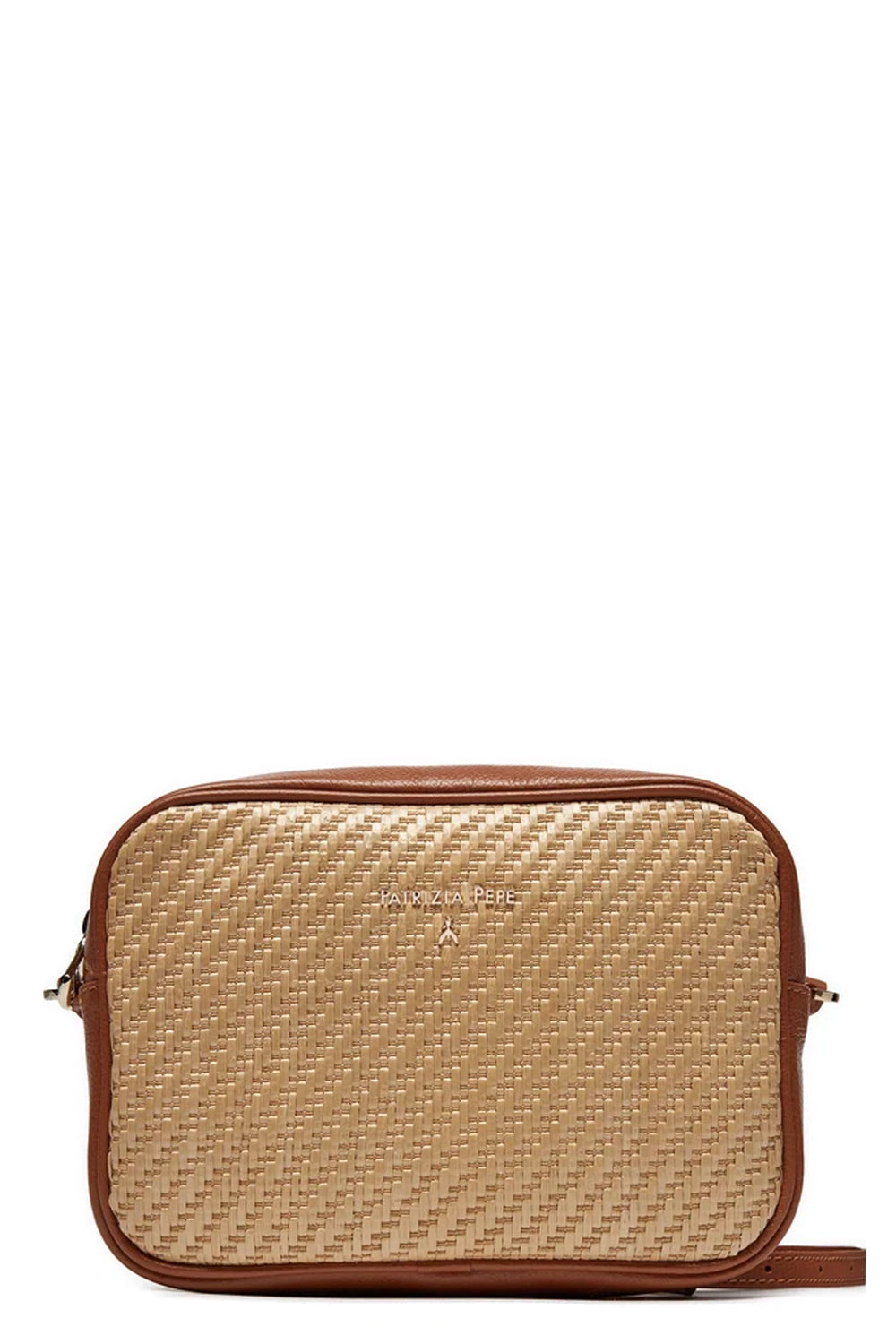 PATRIZIA PEPE Borsa in pelle e rafia Handbags PATRIZIA PEPE