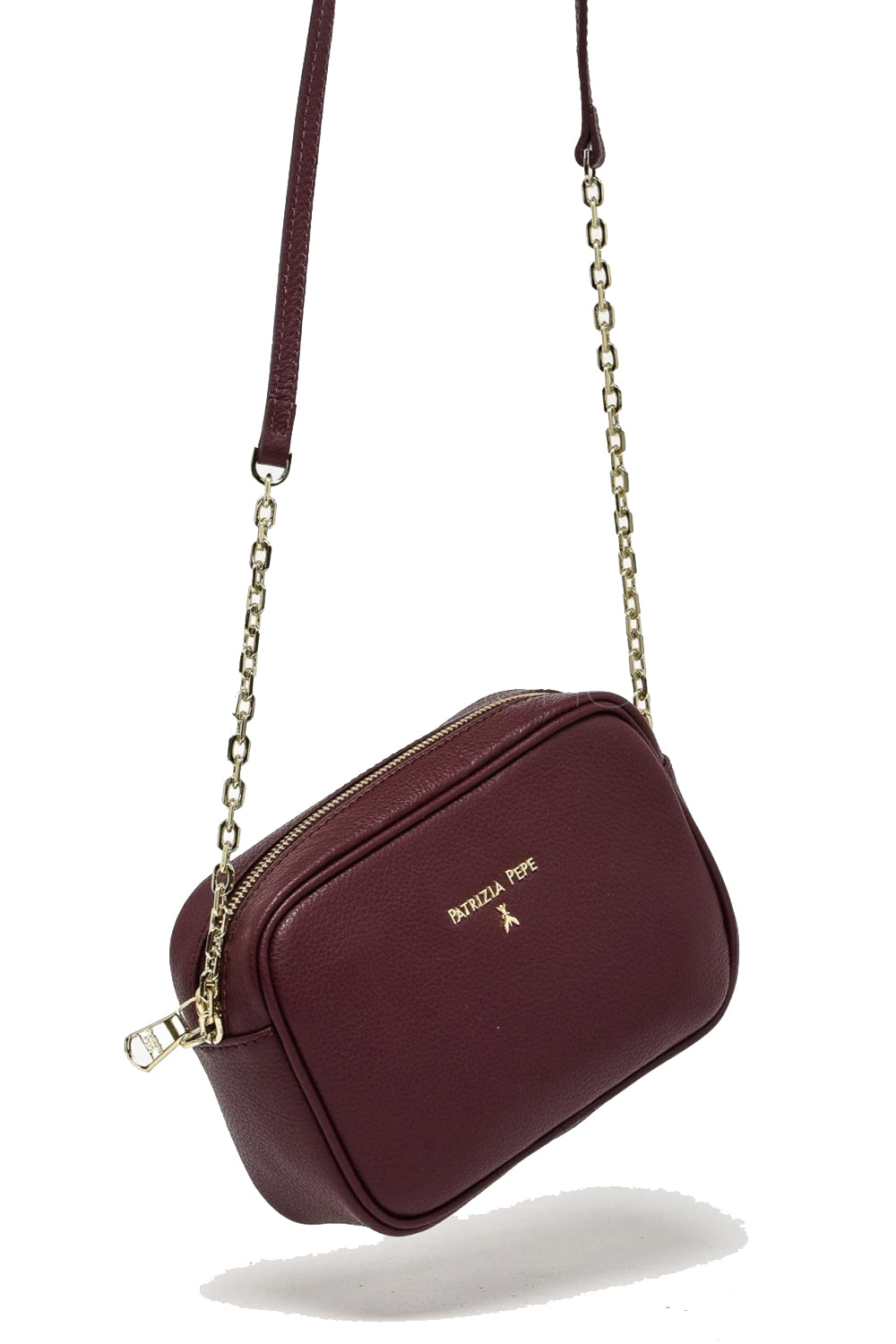 PATRIZIA PEPE Camera Bag in pelle con tracolla