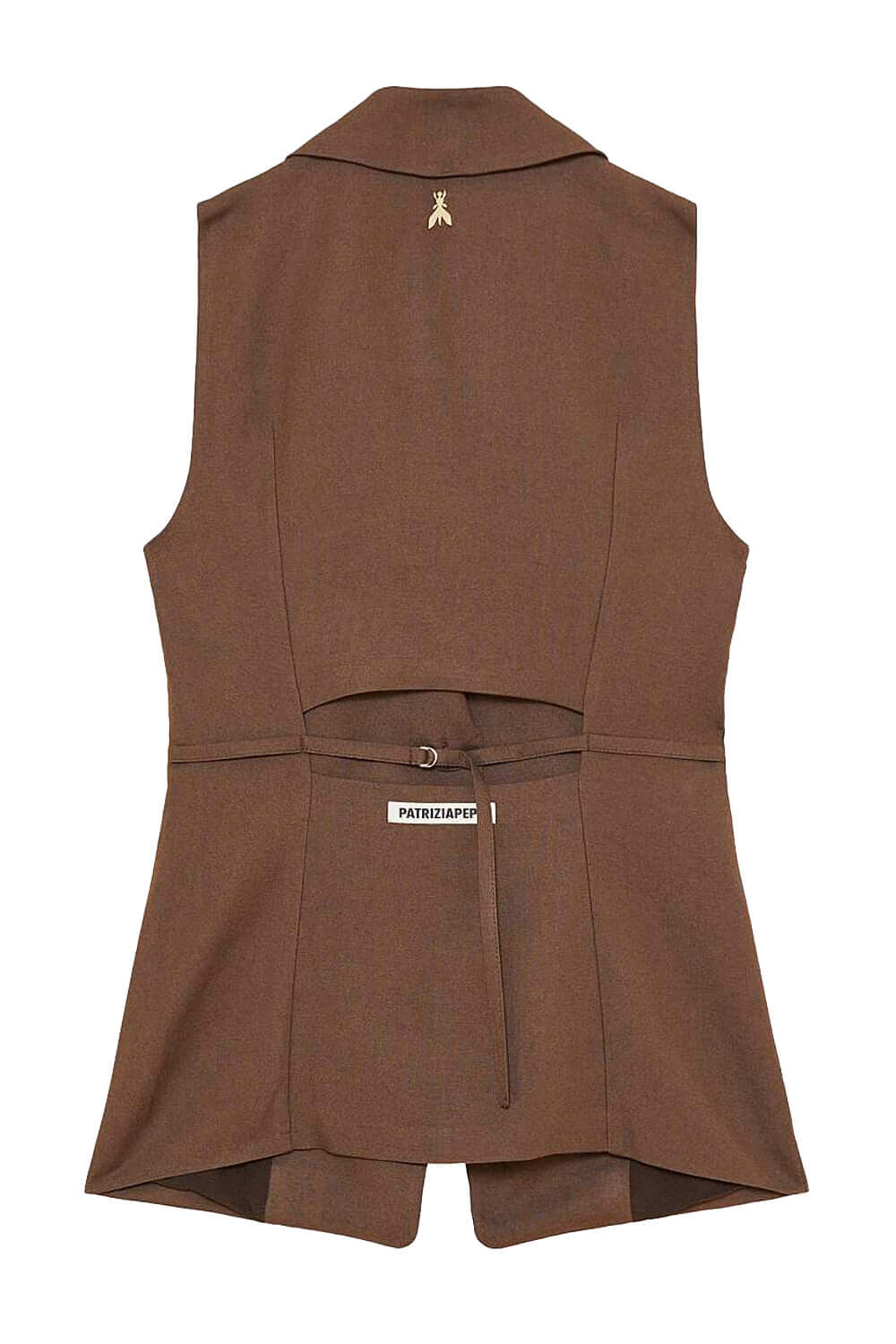 PATRIZIA PEPE Gilet in viscosa e lino Essential Uncategorized PATRIZIA PEPE