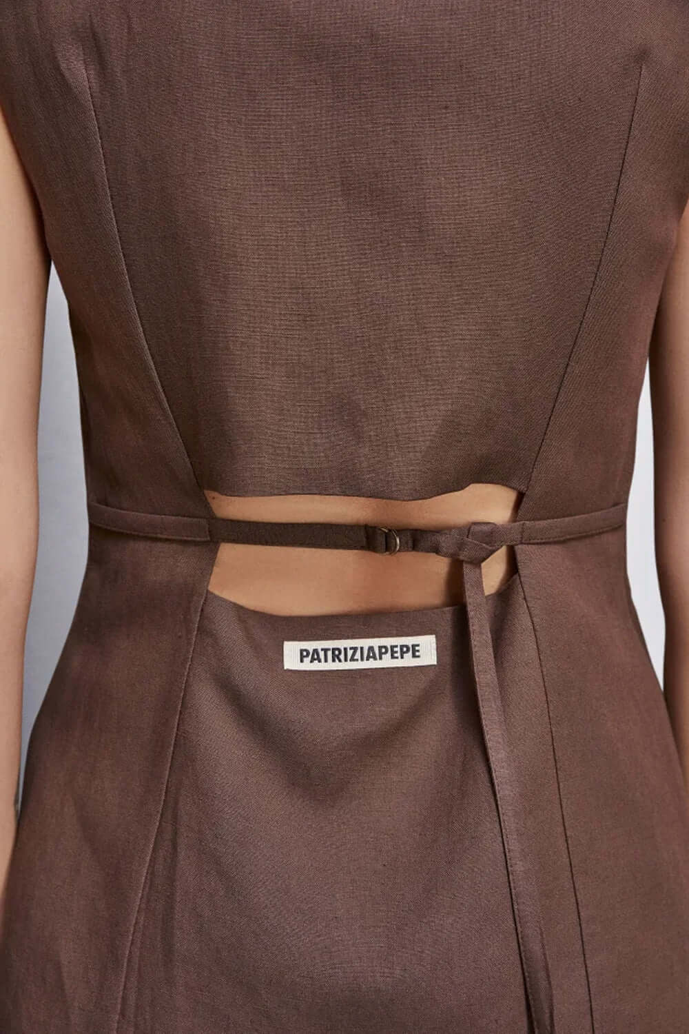 PATRIZIA PEPE Gilet in viscosa e lino Essential Uncategorized PATRIZIA PEPE