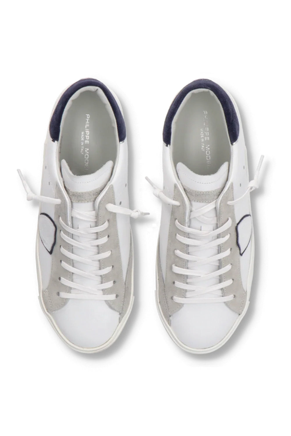 PHILIPPE MODEL Sneaker bassa Prsx uomo bianco e blu