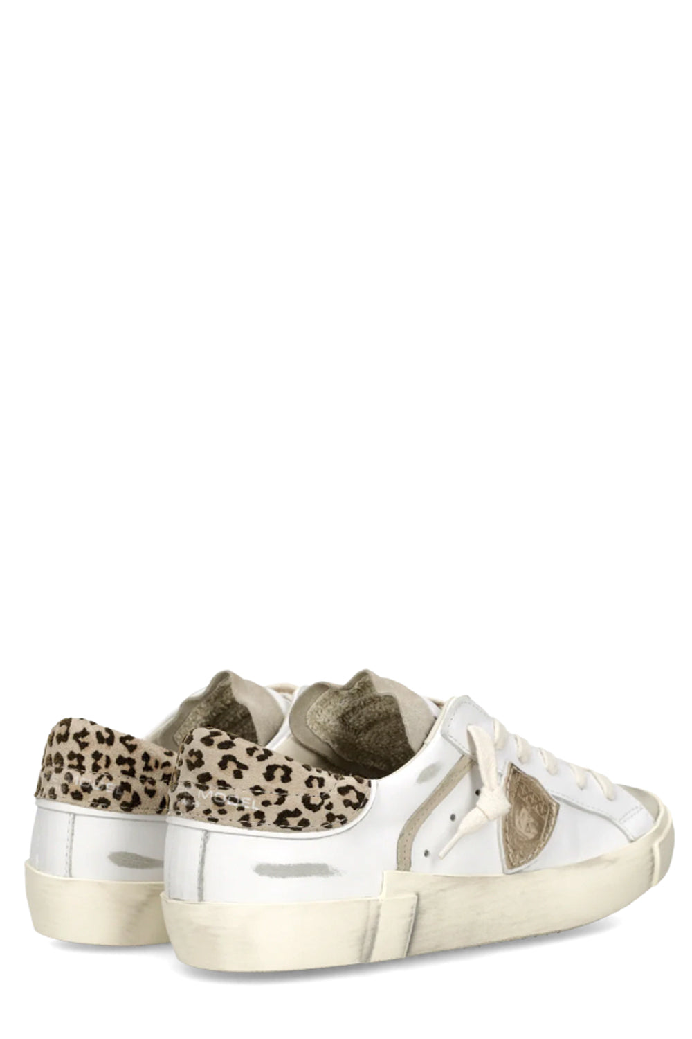 PHILIPPE MODEL Sneakers Prsx Donna Bianco Fango Stampa Animalier