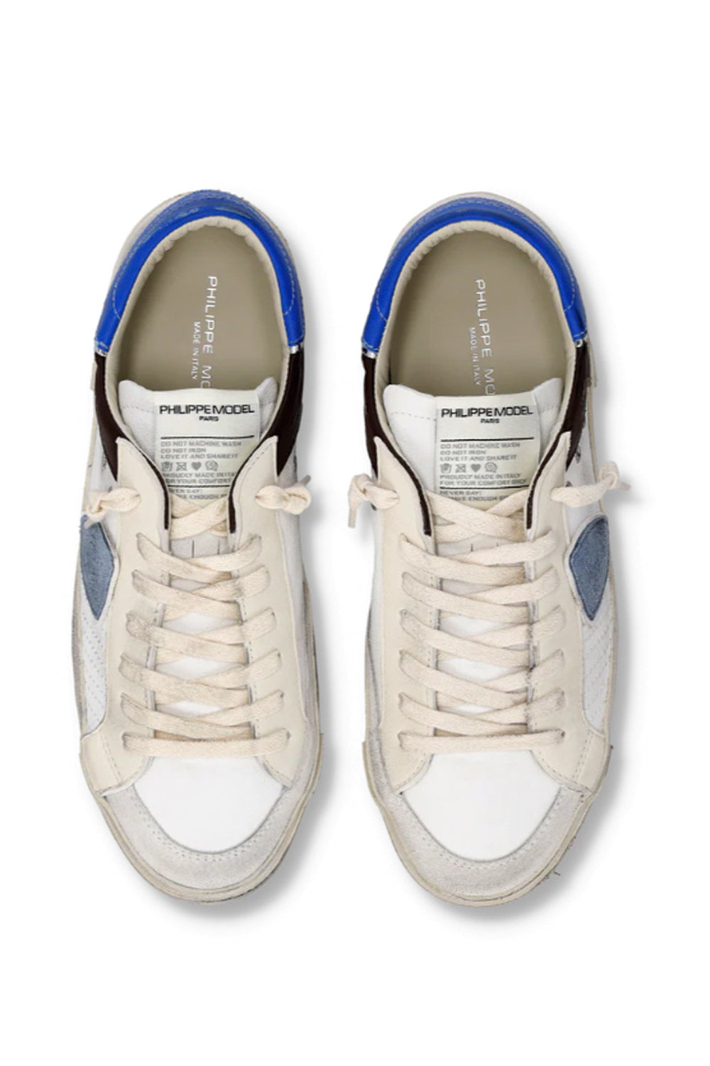 PHILIPPE MODEL Sneakers Prsx Uomo Bianco Marrone Bluette