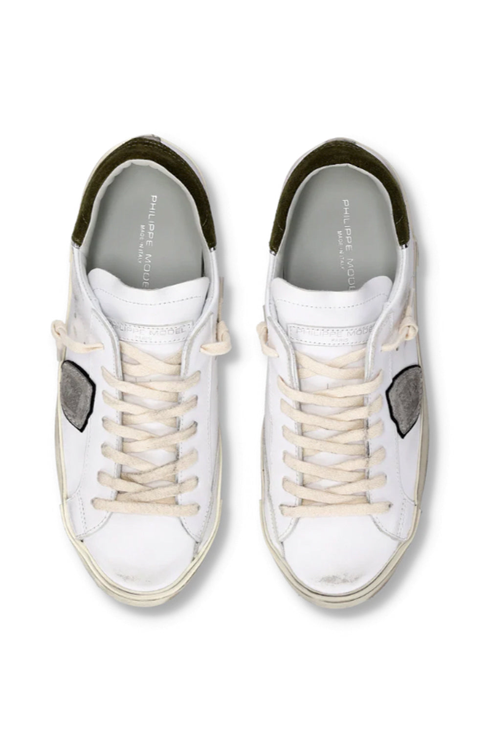 PHILIPPE MODEL Sneakers Prsx Uomo Bianco Verde Militare