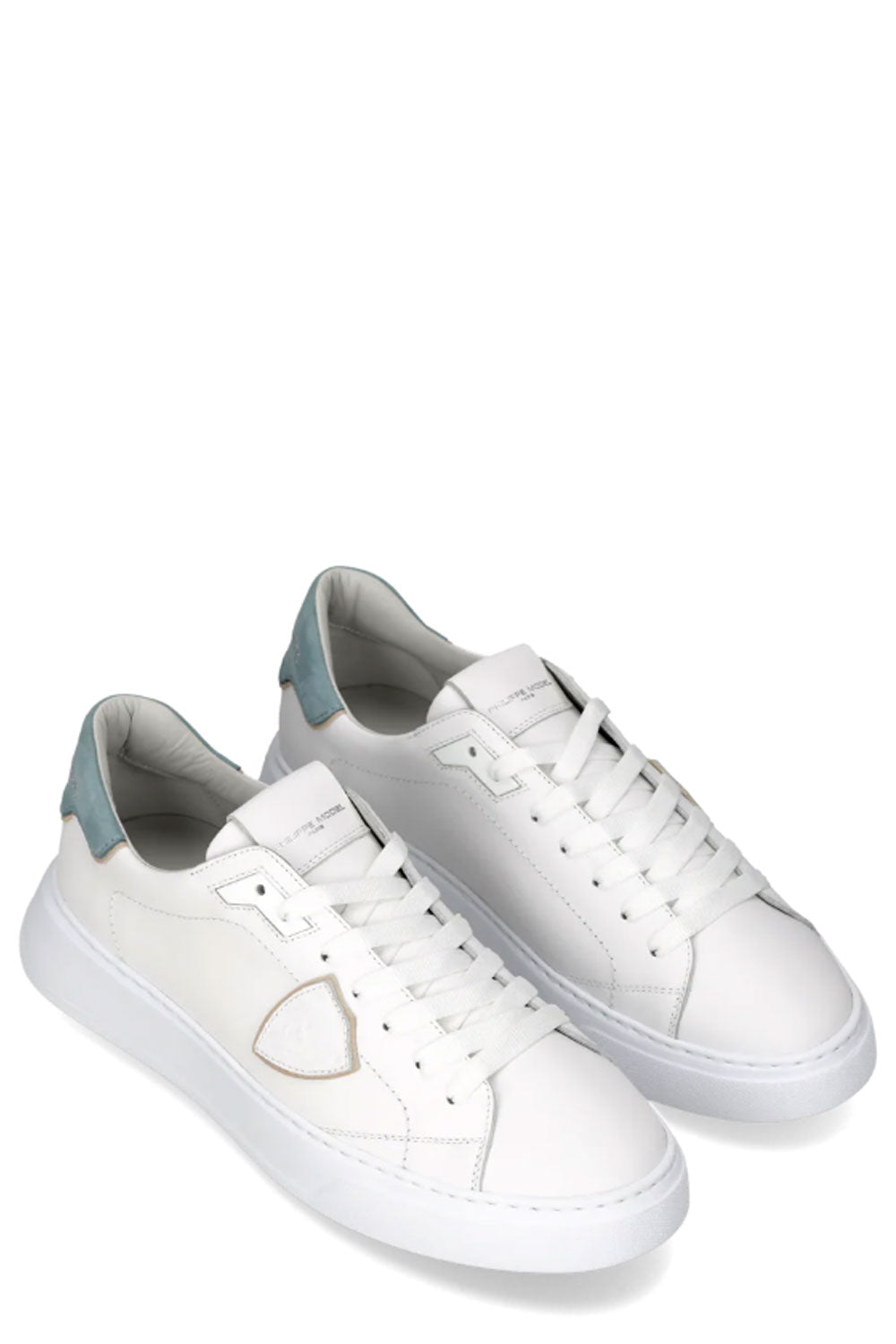 PHILIPPE MODEL Sneakers Temple Uomo Bianco Azzurro