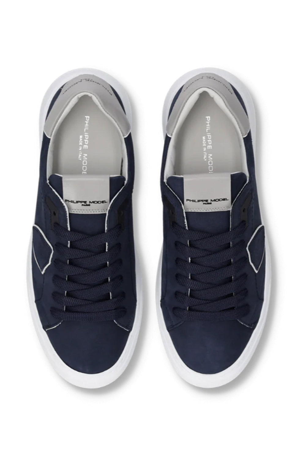 PHILIPPE MODEL Sneakers Temple Uomo Bianco Blu Grigio