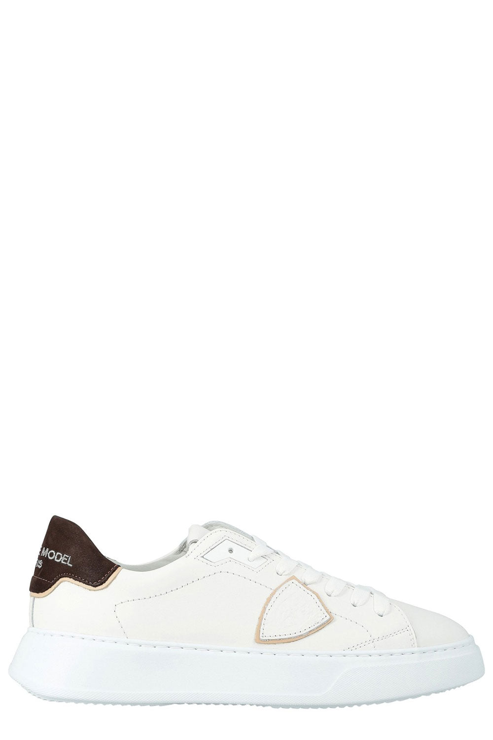 PHILIPPE MODEL Sneaker bassa Temple Uomo bianco e marrone