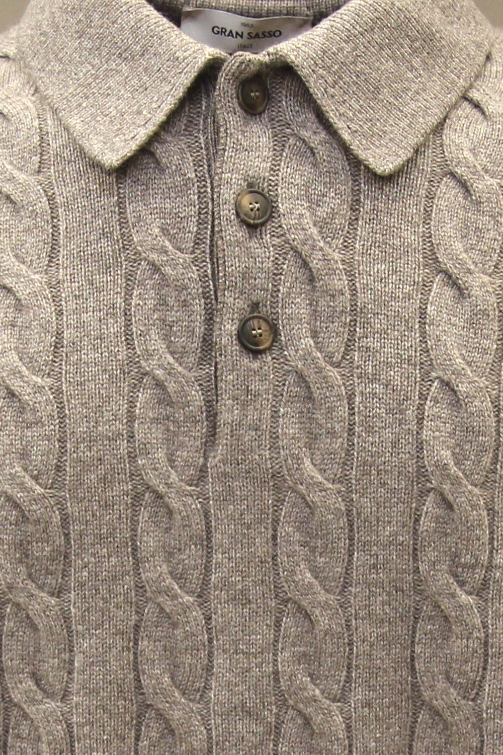 GRAN SASSO Polo in lana a trecce