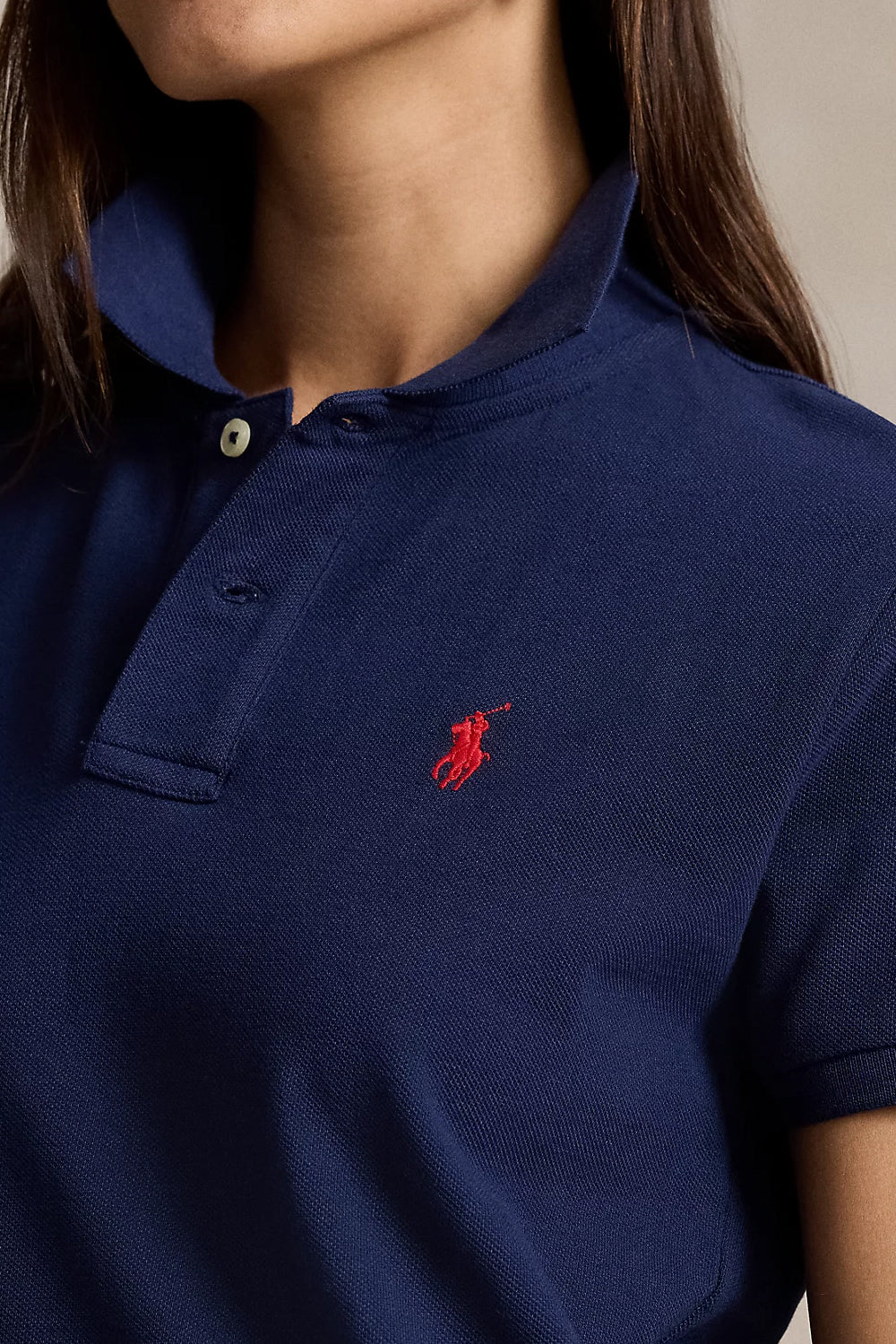 POLO RALPH LAUREN Abito polo in piqué di cotone Clothing POLO RALPH LAUREN