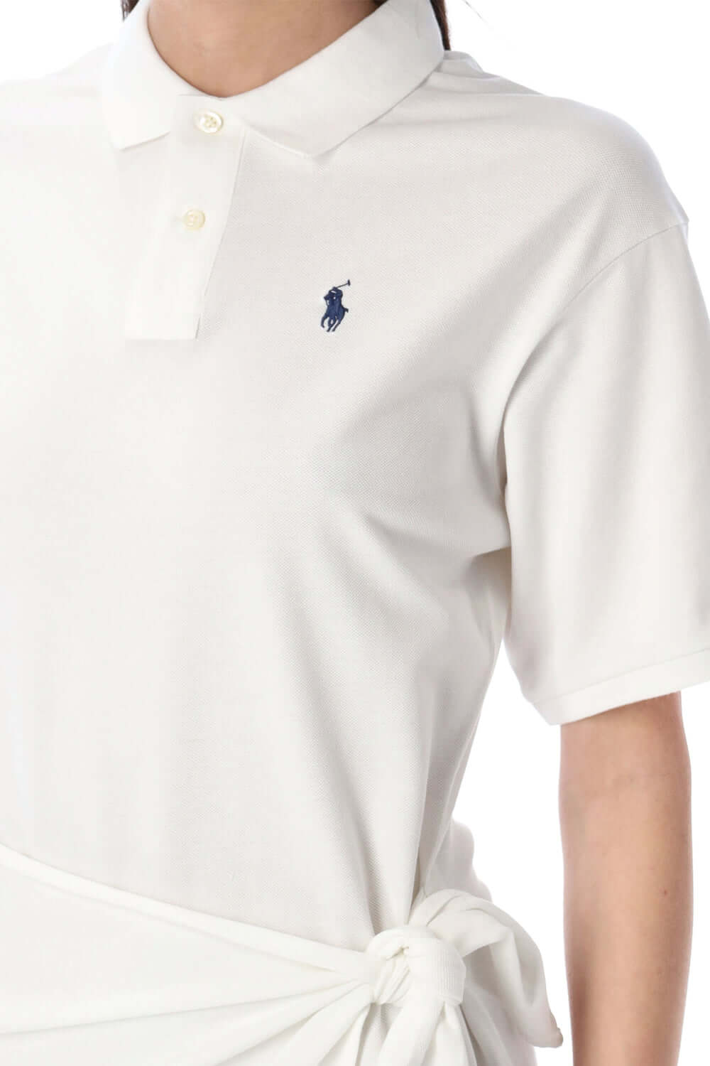 POLO RALPH LAUREN Abito polo in piquet con nodo Uncategorized POLO RALPH LAUREN