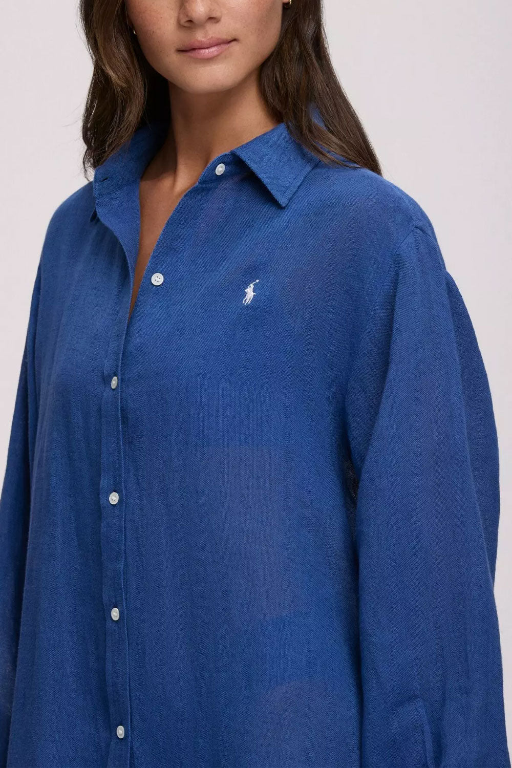 POLO RALPH LAUREN Camicia boyfriend in lino e cotone