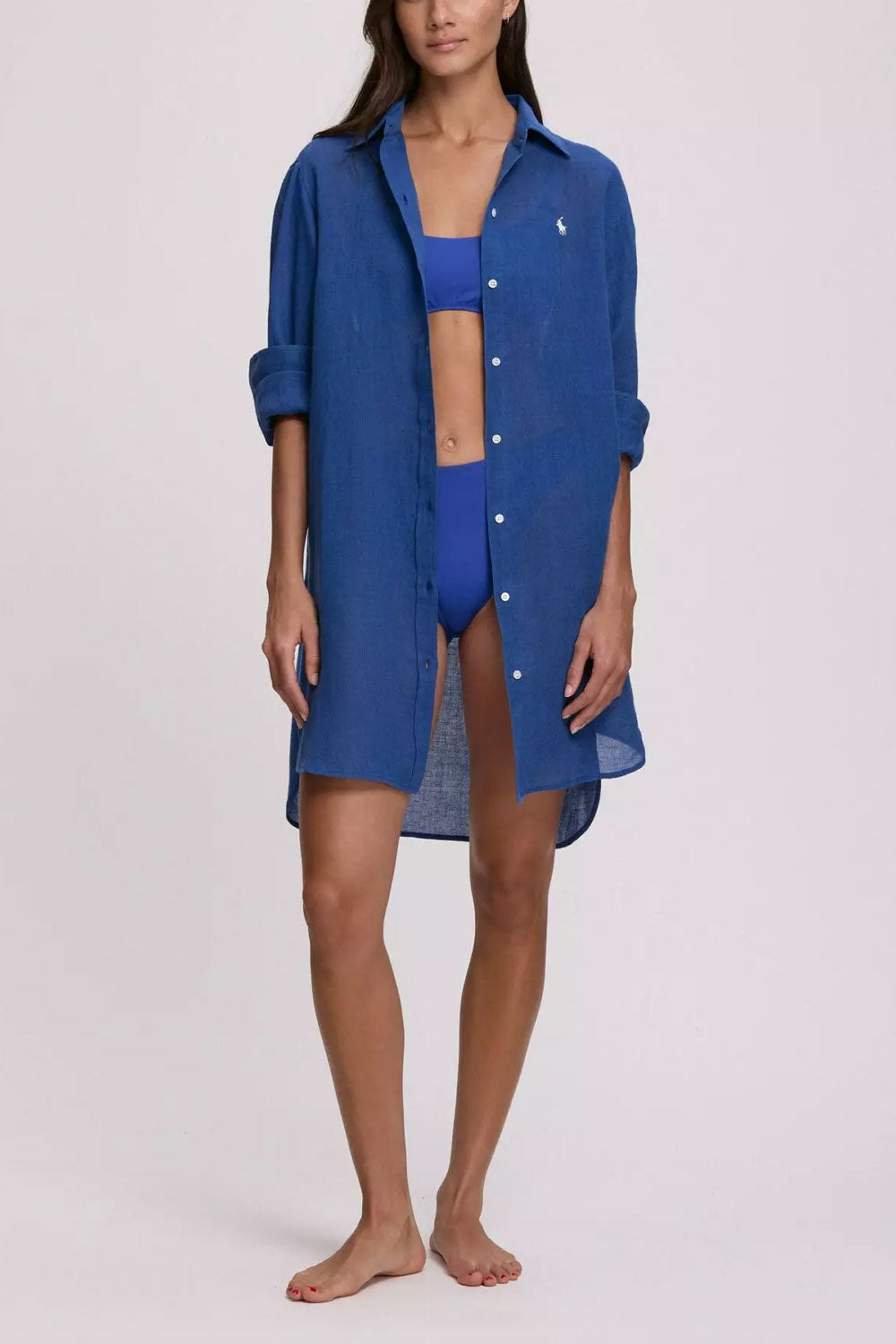 POLO RALPH LAUREN Camicia boyfriend in lino e cotone