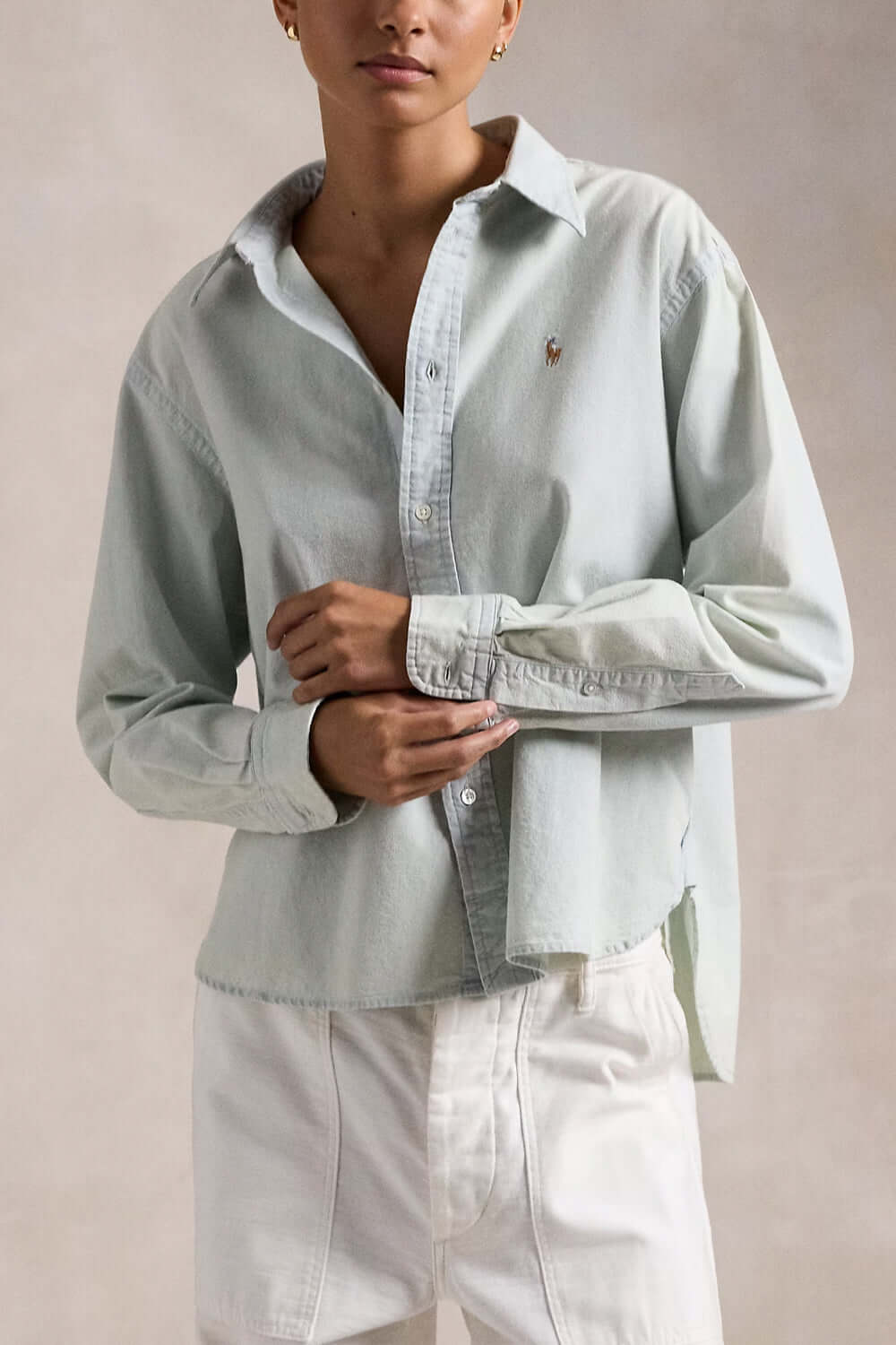 POLO RALPH LAUREN Camicia in chambray taglio ampio corto Uncategorized POLO RALPH LAUREN