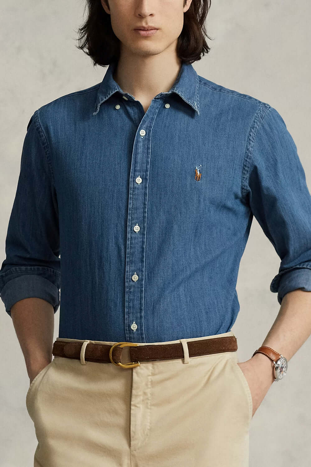POLO RALPH LAUREN Camicia in denim Custom-Fit Uncategorized POLO RALPH LAUREN