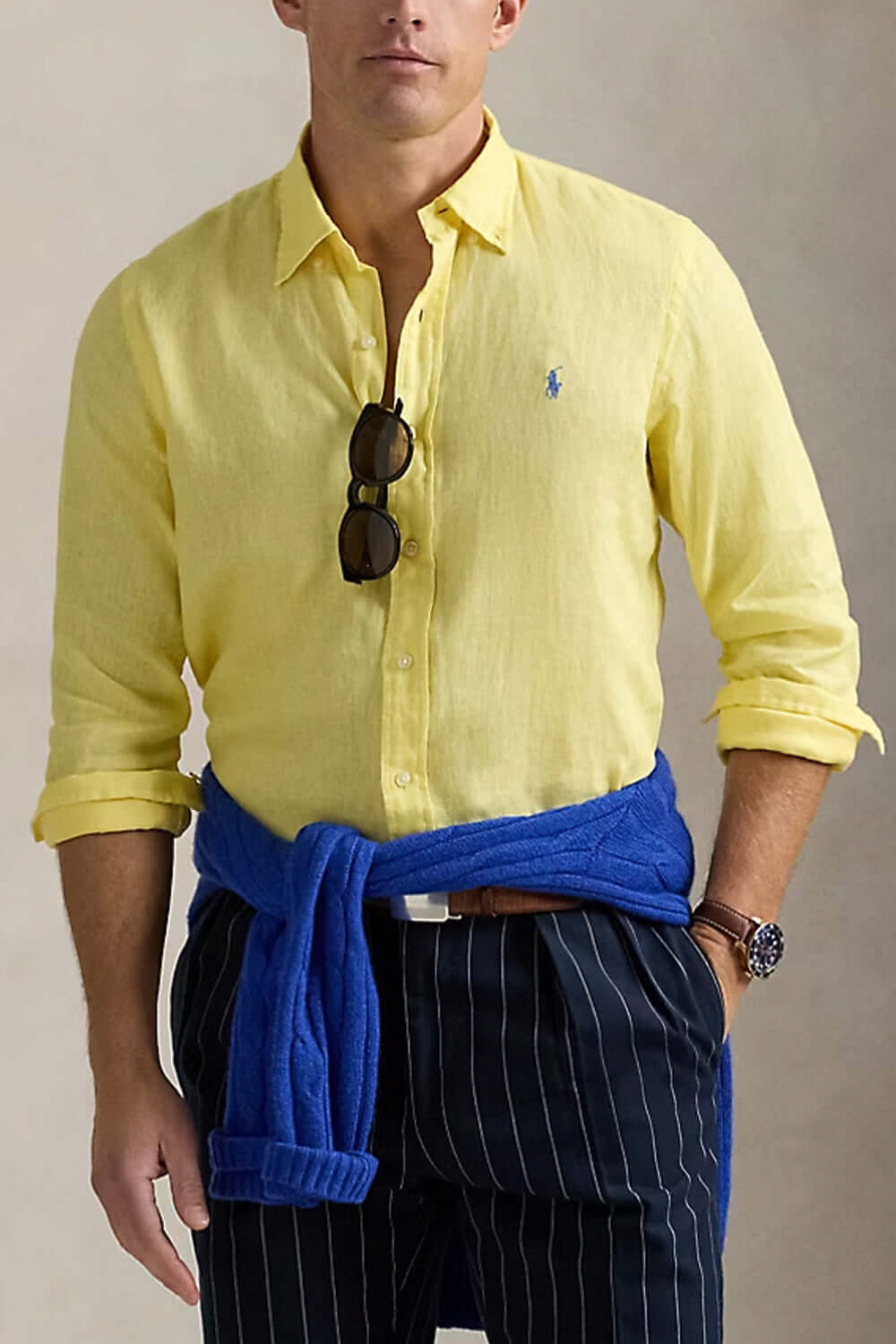 POLO RALPH LAUREN Camicia in lino Custom-Fit Uncategorized POLO RALPH LAUREN