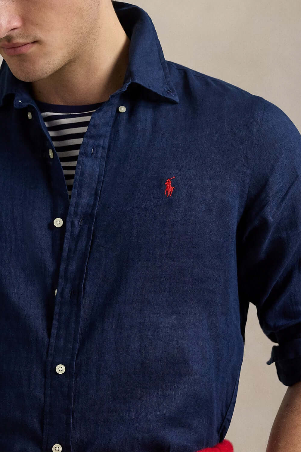 POLO RALPH LAUREN Camicia in lino Custom-Fit Uncategorized POLO RALPH LAUREN