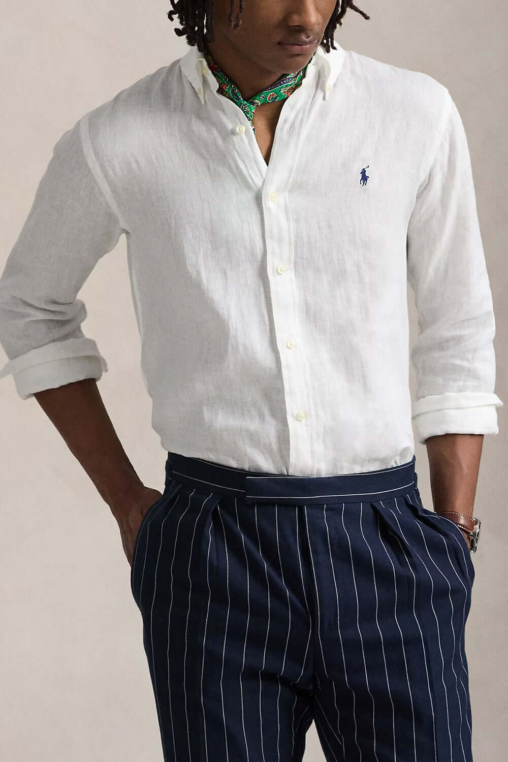 POLO RALPH LAUREN Camicia in lino Custom-Fit Uncategorized POLO RALPH LAUREN