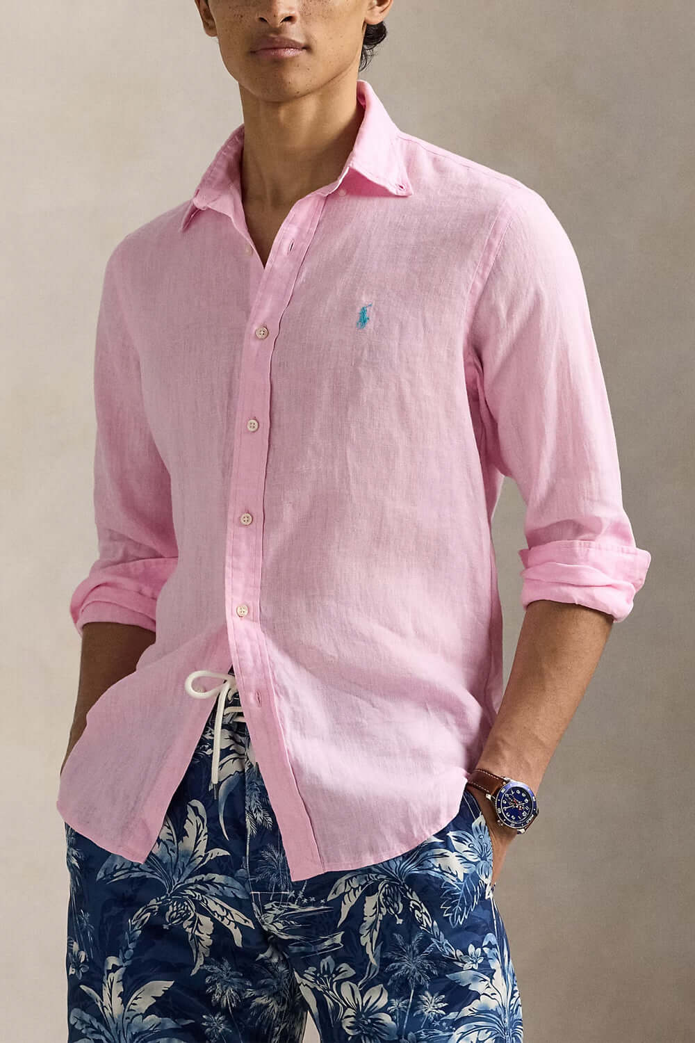 POLO RALPH LAUREN Camicia in lino Custom-Fit Uncategorized POLO RALPH LAUREN