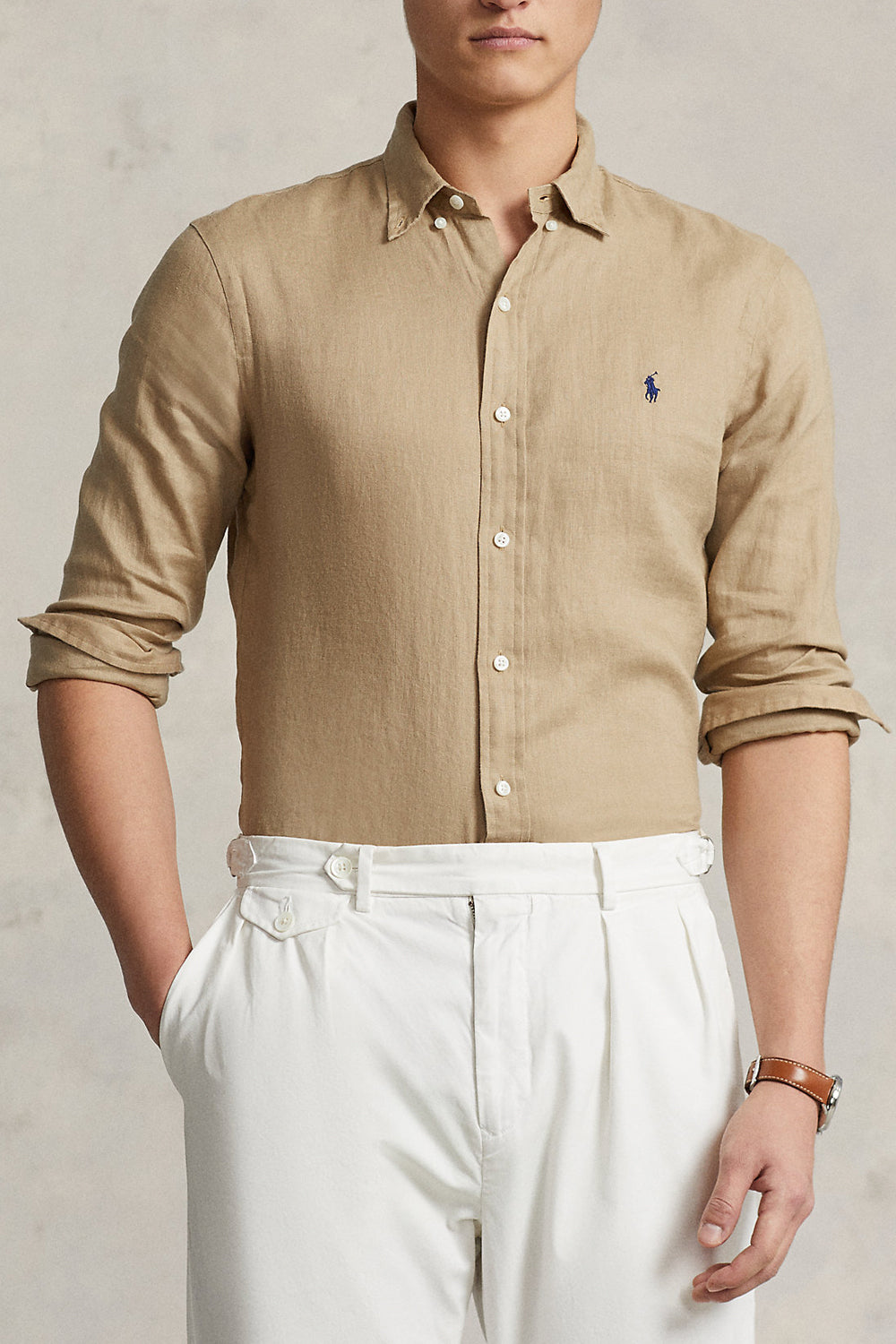 POLO RALPH LAUREN Camicia in lino Slim-Fit