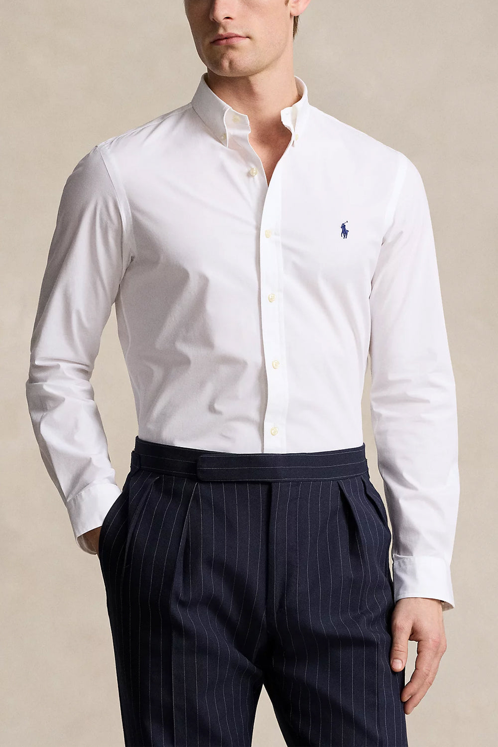 POLO RALPH LAUREN Camicia in popeline stretch Slim-Fit Uncategorized POLO RALPH LAUREN