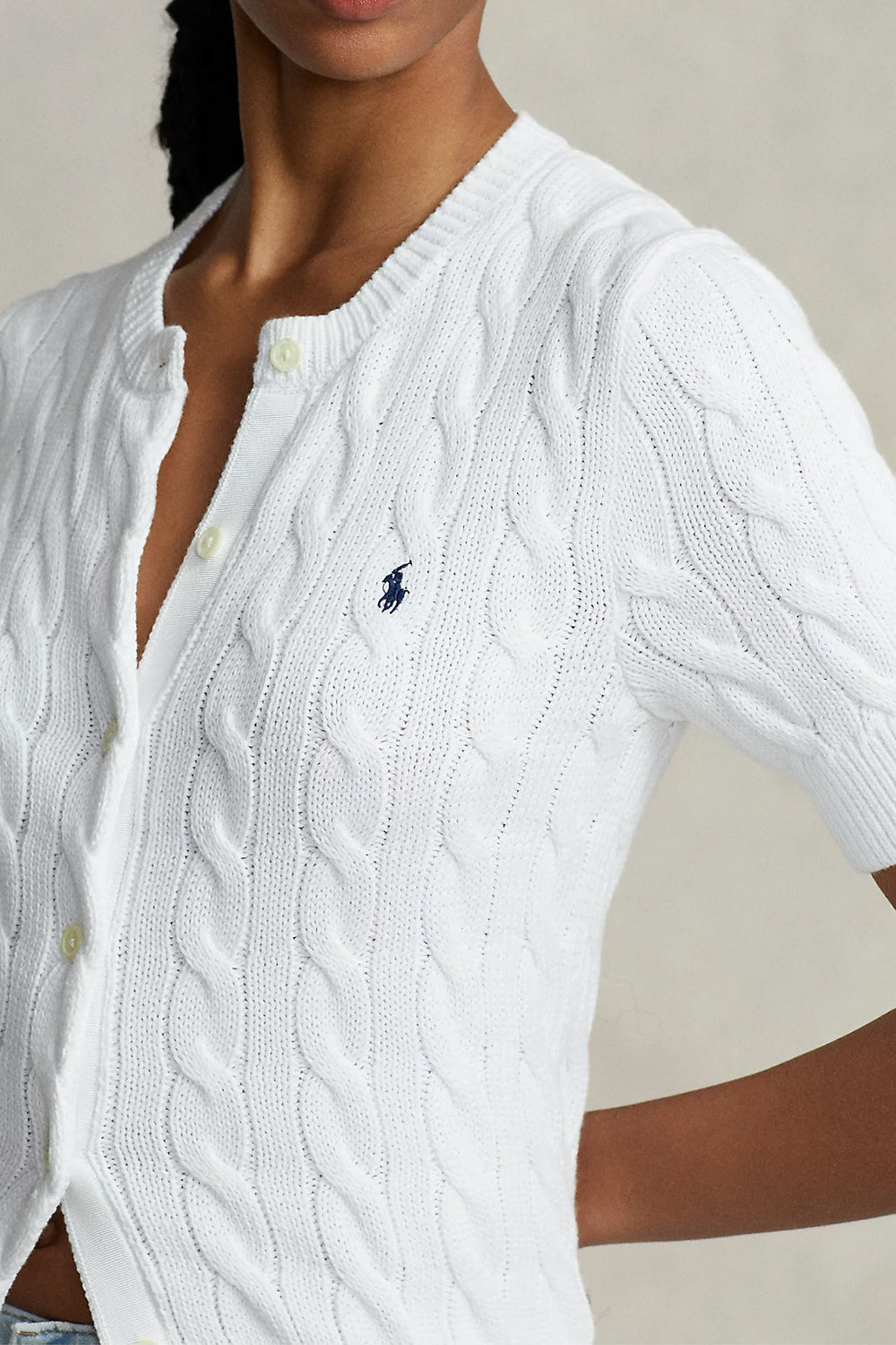 POLO RALPH LAUREN Cardigan a trecce con maniche corte POLO RALPH LAUREN