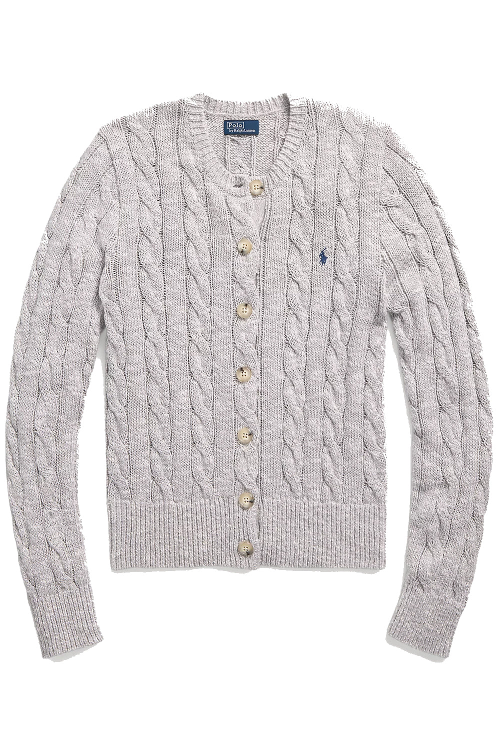 POLO RALPH LAUREN Cardigan in cotone ragg a trecce