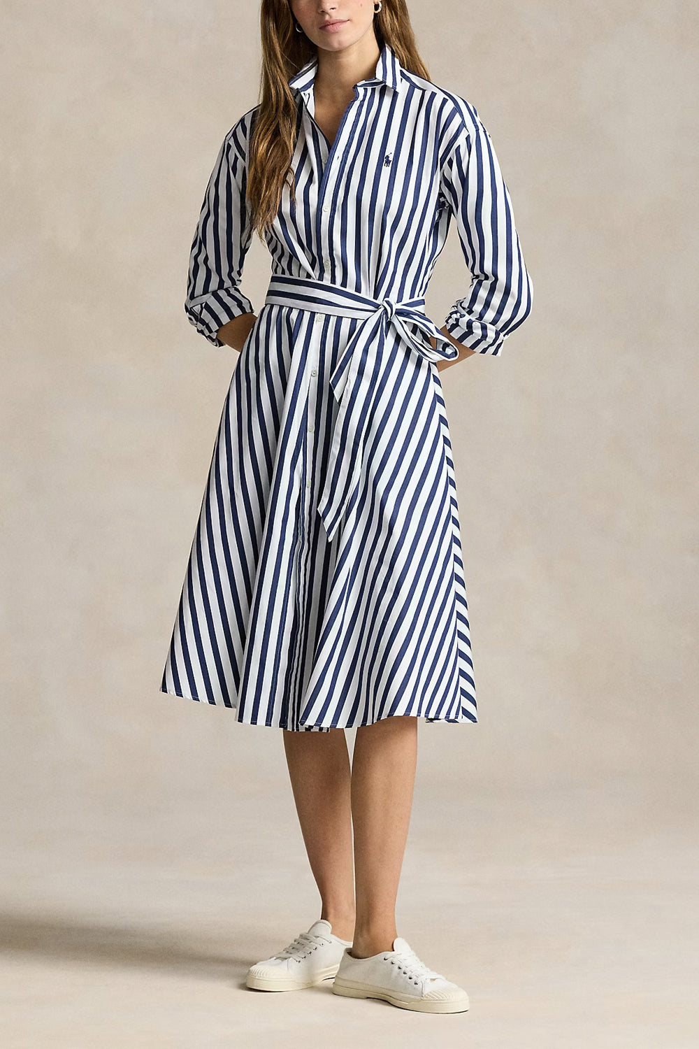 POLO RALPH LAUREN Chemisier a righe con cintura