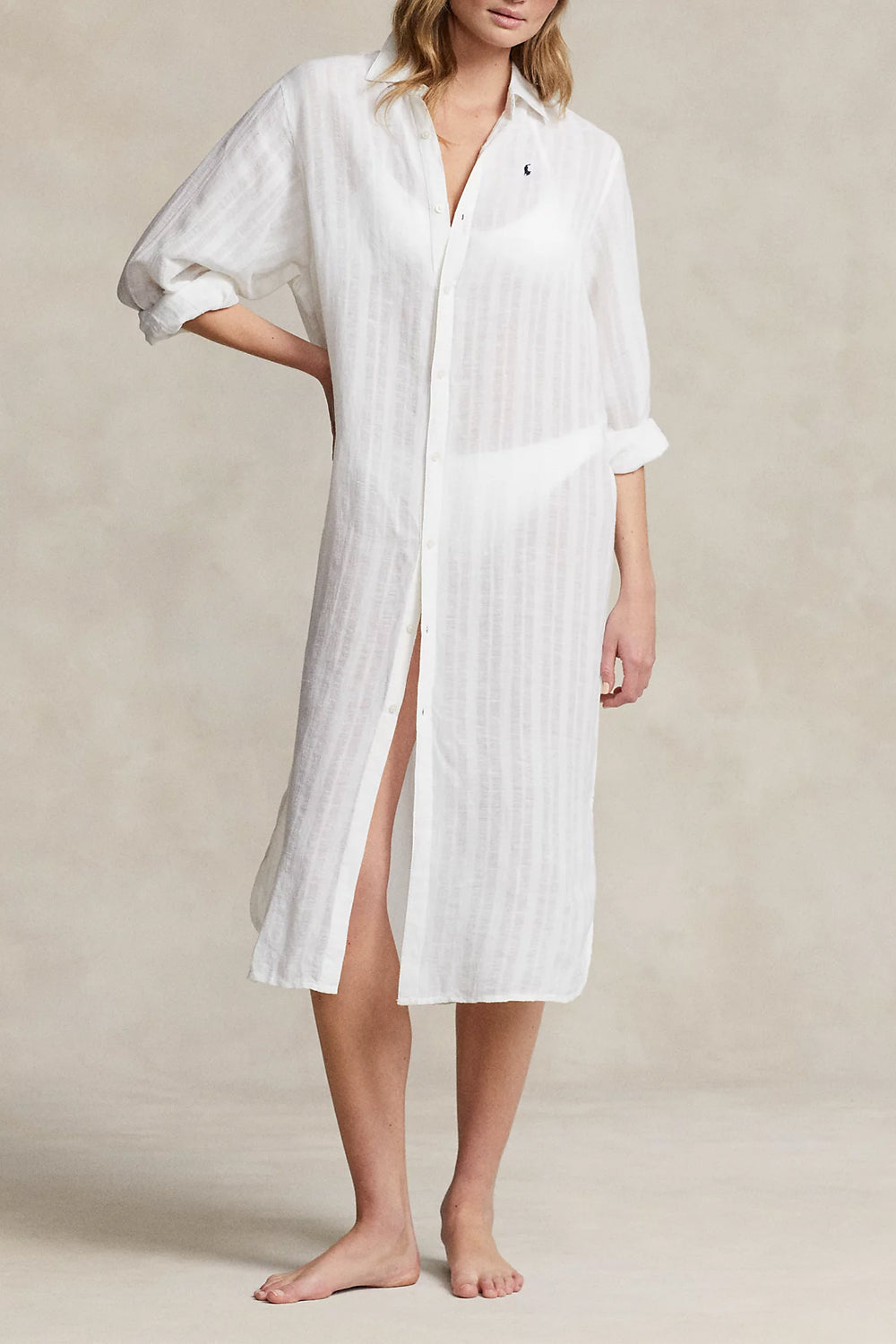 POLO RALPH LAUREN Copricostume chemisier in lino e cotone Uncategorized POLO RALPH LAUREN
