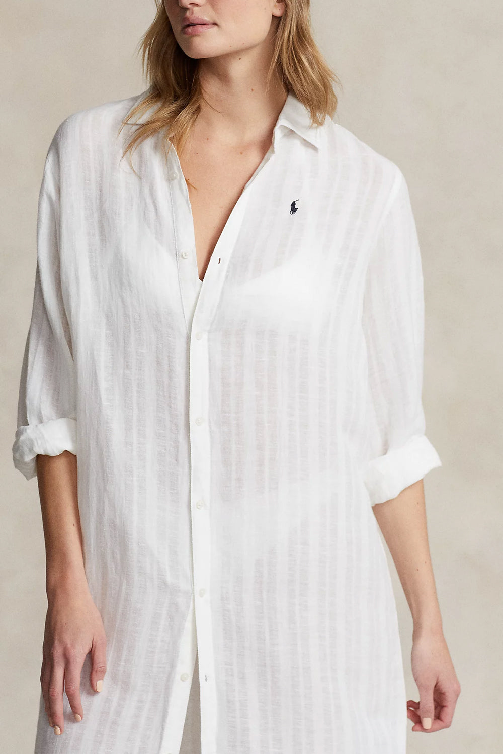 POLO RALPH LAUREN Copricostume chemisier in lino e cotone Uncategorized POLO RALPH LAUREN