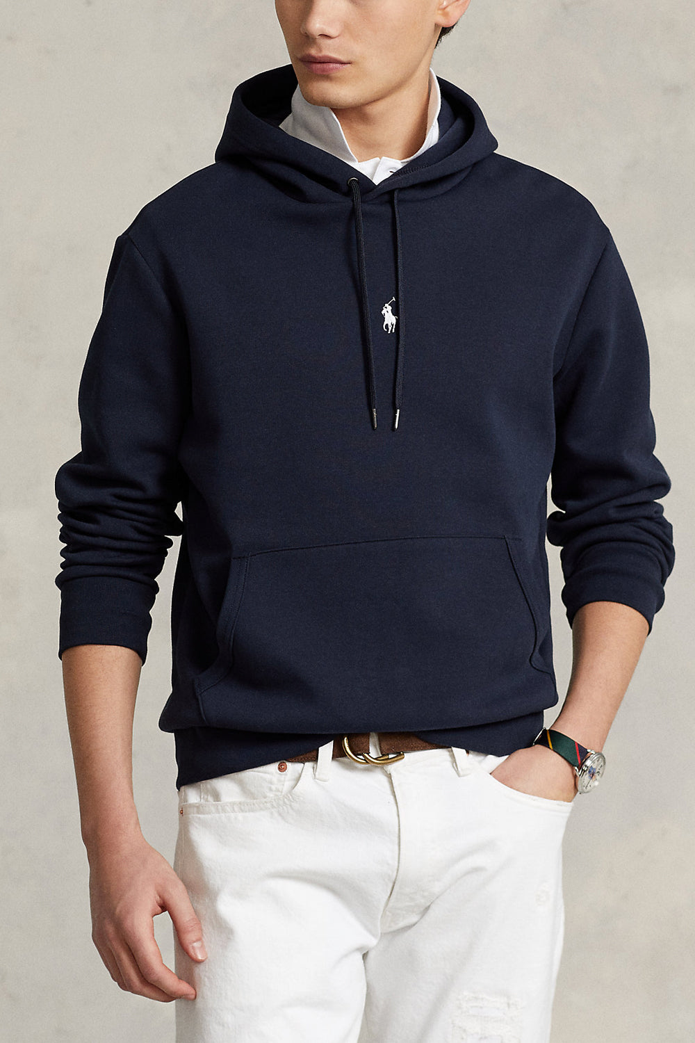 POLO RALPH LAUREN Felpa con cappuccio a maglia doppia