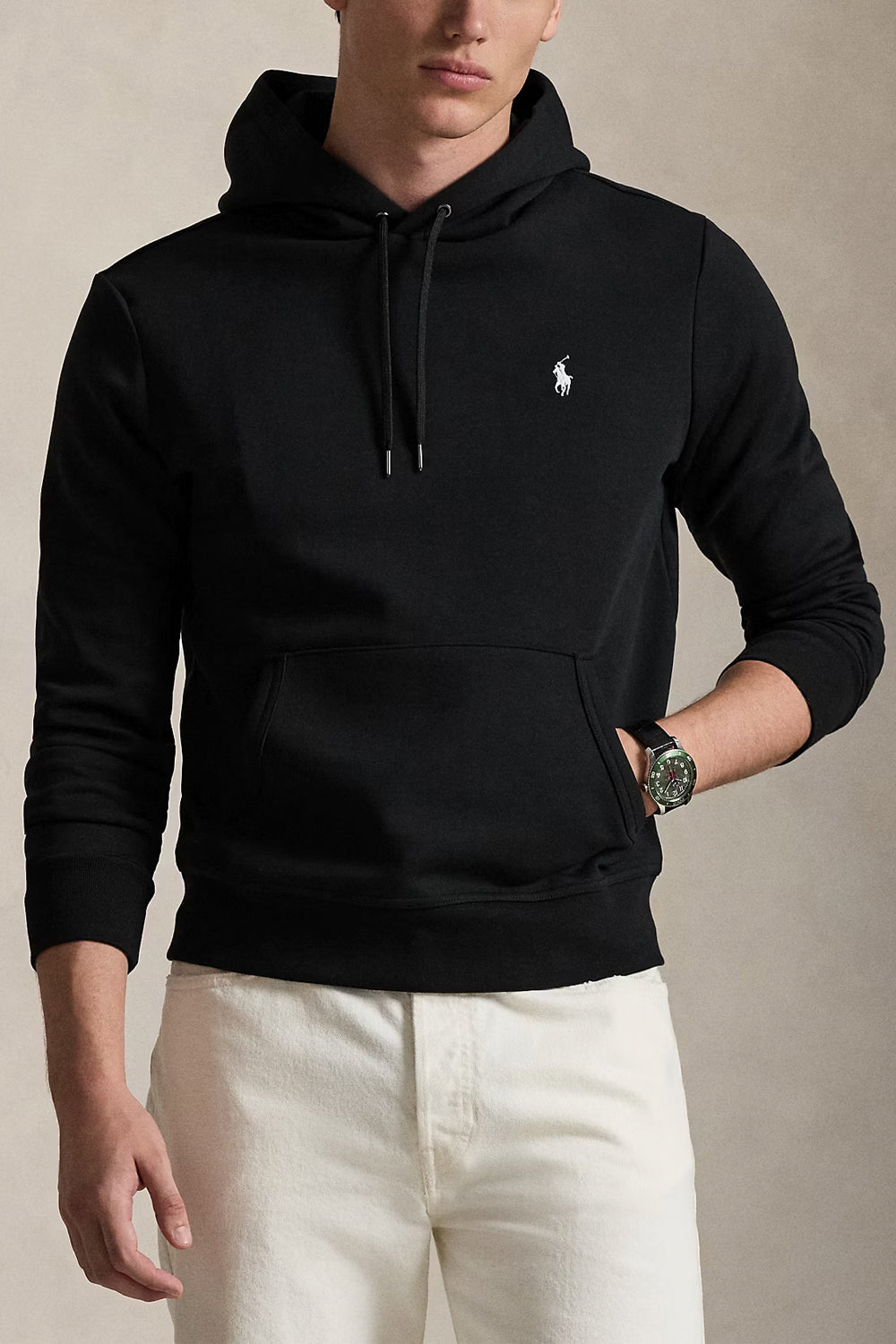 POLO RALPH LAUREN Felpa con cappuccio a maglia doppia