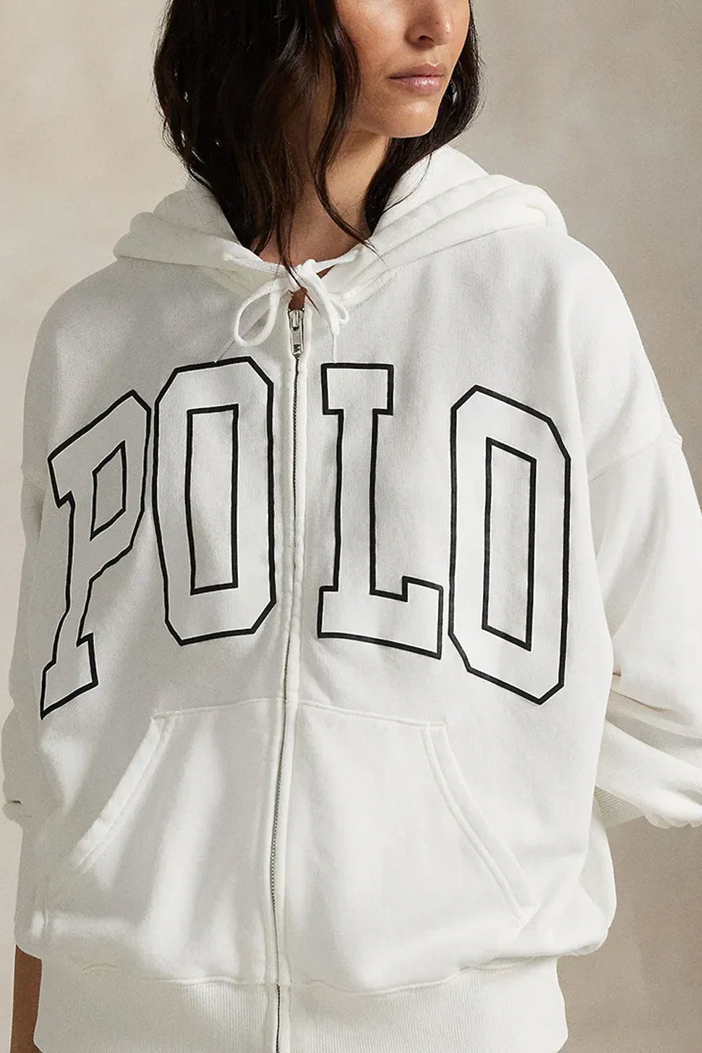 POLO RALPH LAUREN Felpa con zip e stampa