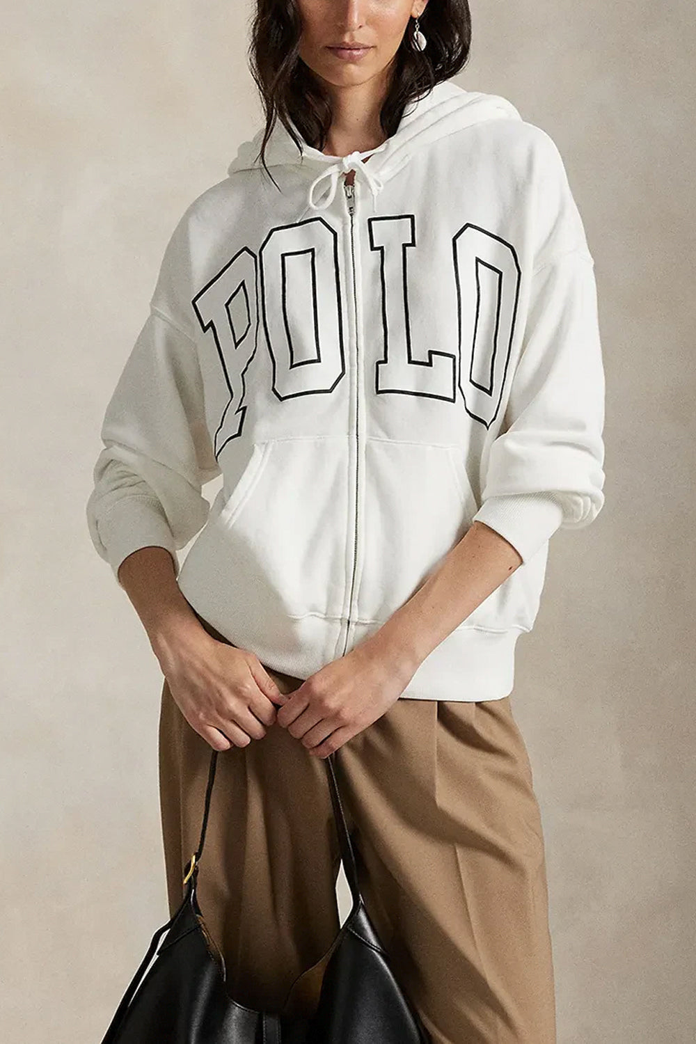 POLO RALPH LAUREN Felpa con zip e stampa