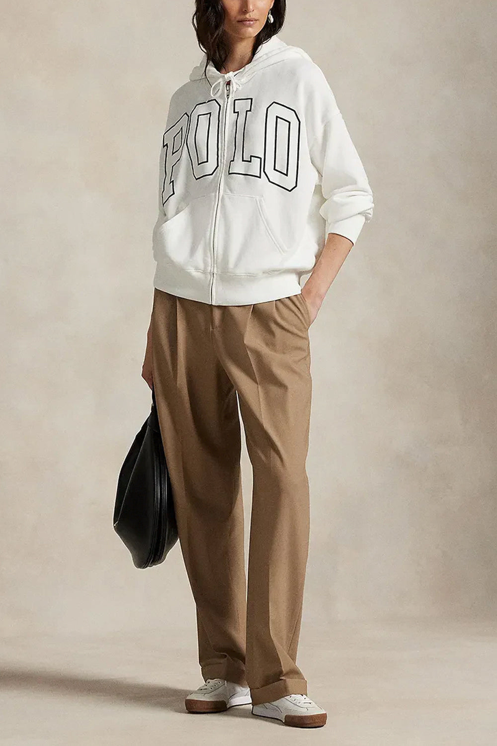 POLO RALPH LAUREN Felpa con zip e stampa