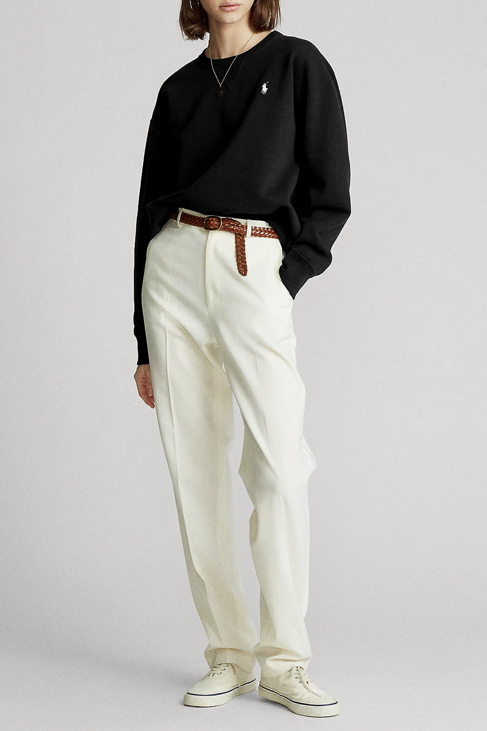 POLO RALPH LAUREN Felpa in cotone girocollo POLO RALPH LAUREN