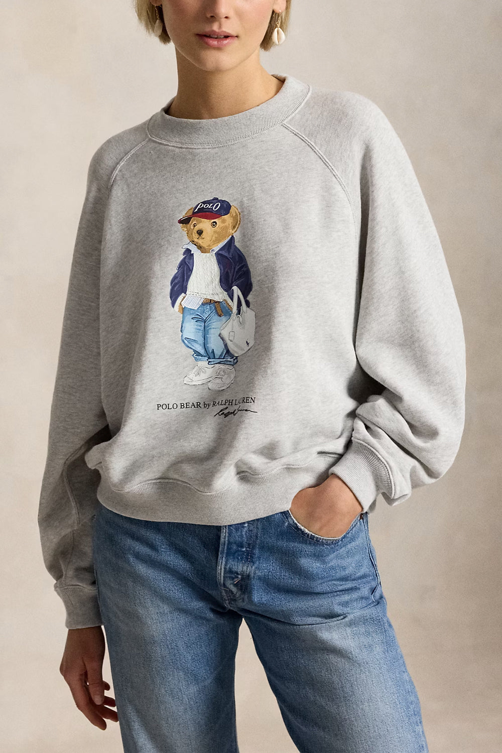 POLO RALPH LAUREN Felpa leggera Polo Bear a girocollo