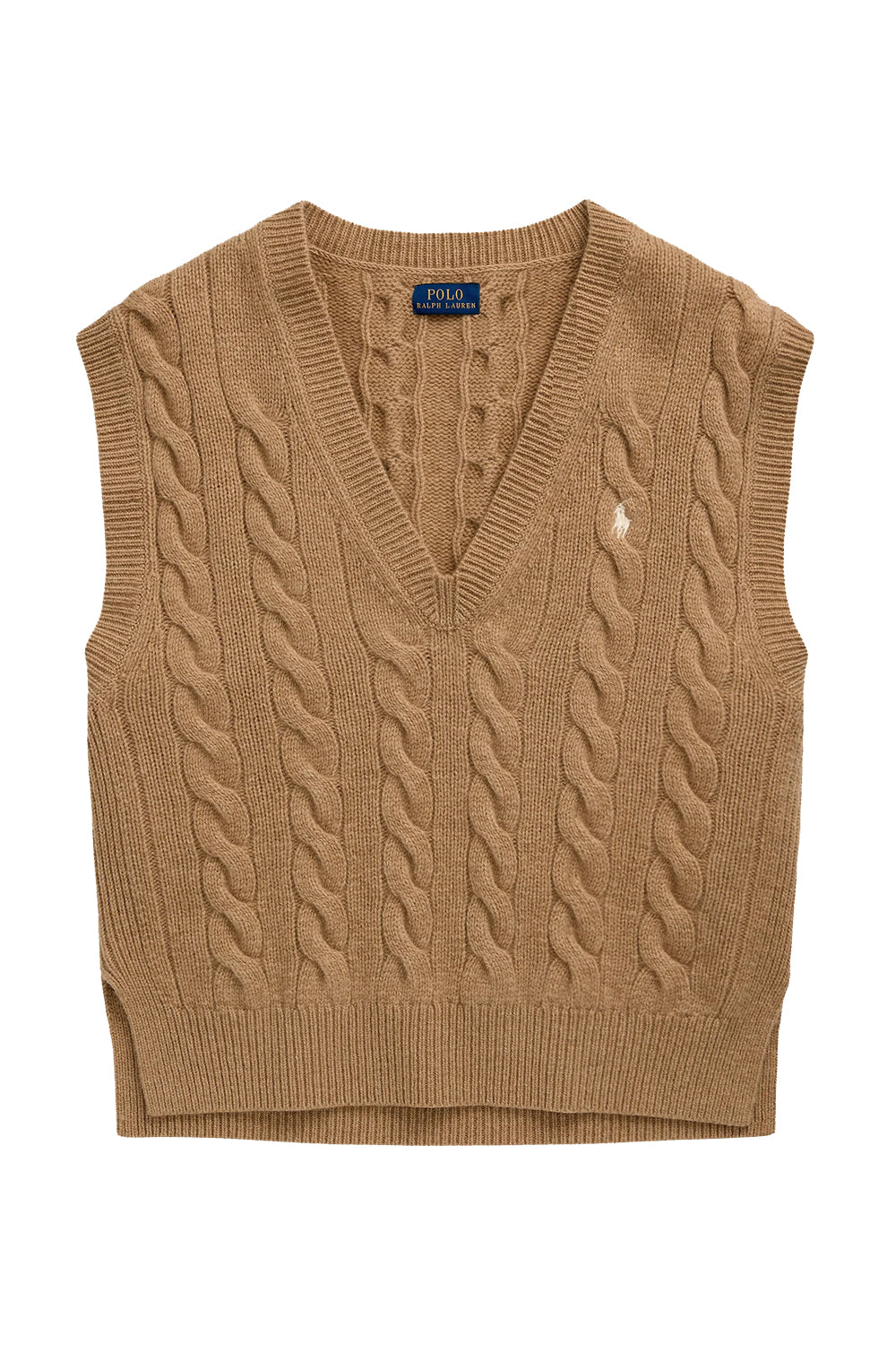 POLO RALPH LAUREN Gilet in lana e cashmere a trecce