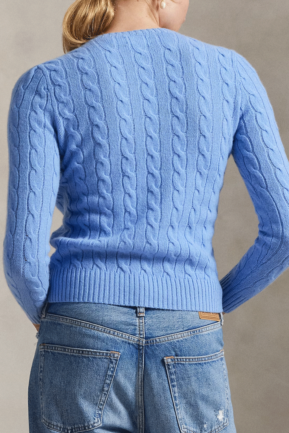POLO RALPH LAUREN Girocollo in lana e cashmere a trecce