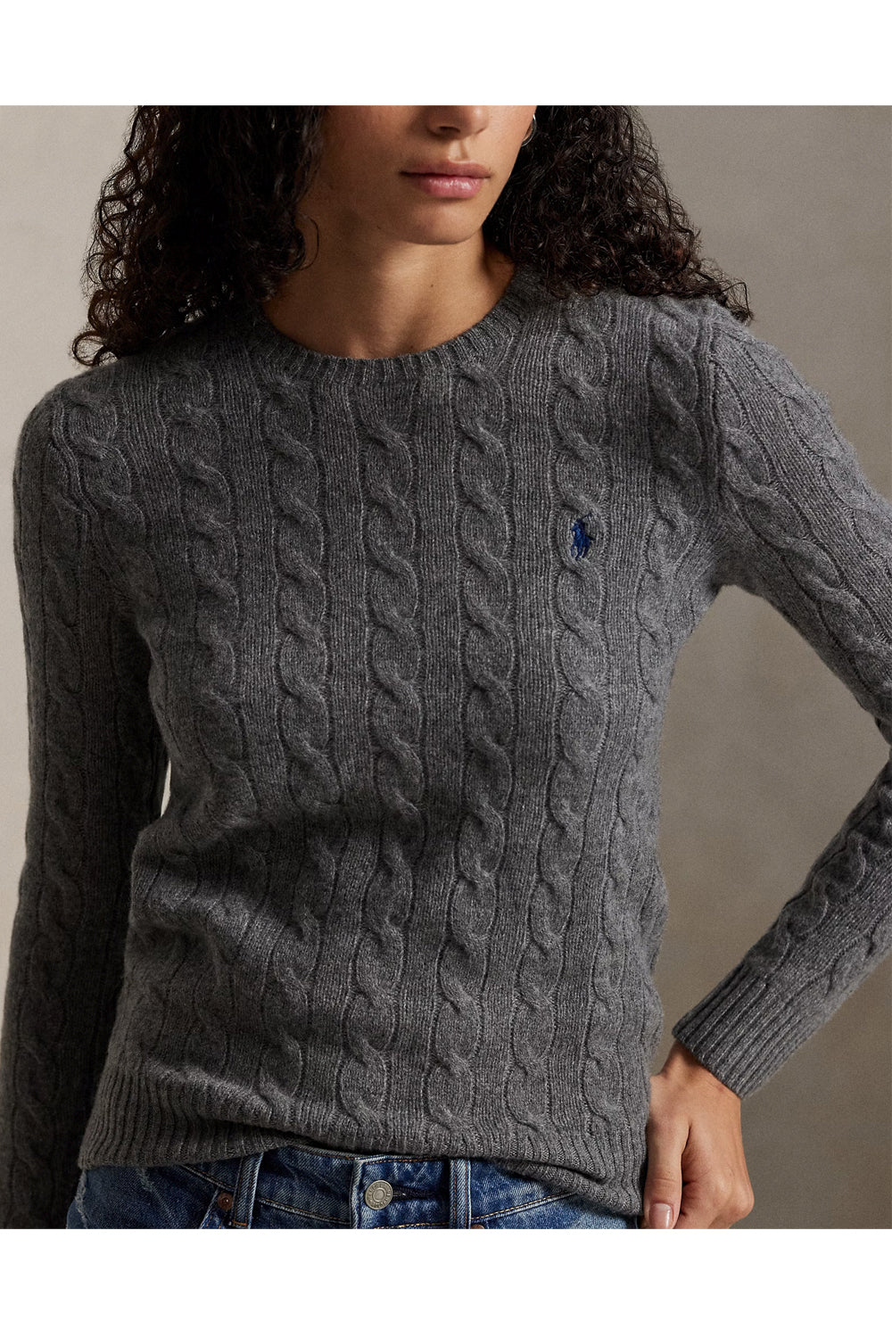 POLO RALPH LAUREN Girocollo in lana e cashmere a trecce