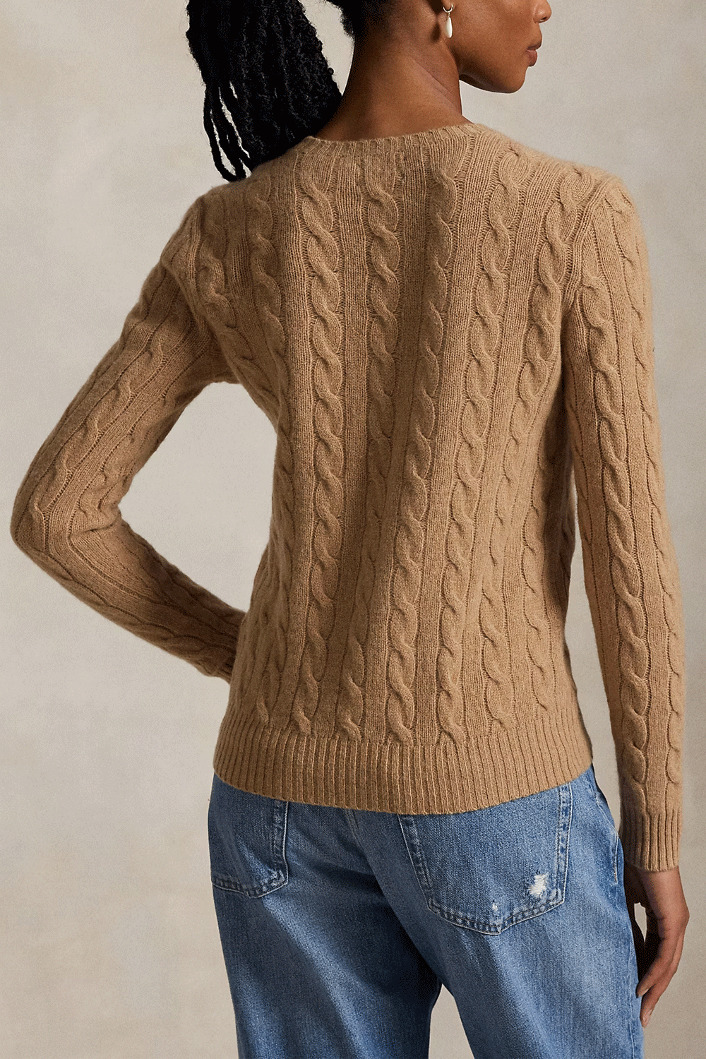 POLO RALPH LAUREN Girocollo in lana e cashmere a trecce