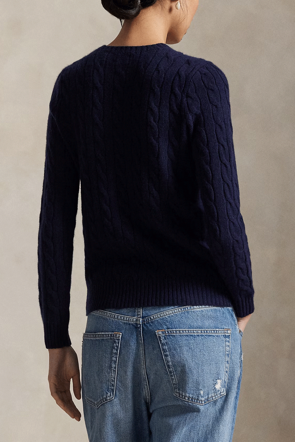 POLO RALPH LAUREN Girocollo in lana e cashmere a trecce