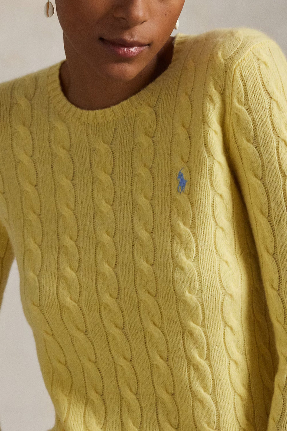 POLO RALPH LAUREN Girocollo in lana e cashmere a trecce