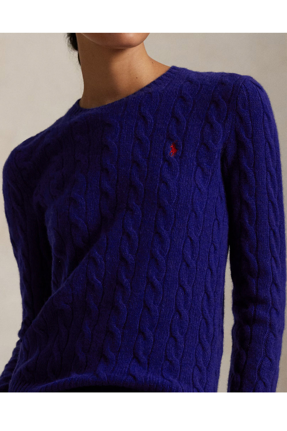 POLO RALPH LAUREN Girocollo in lana e cashmere a trecce