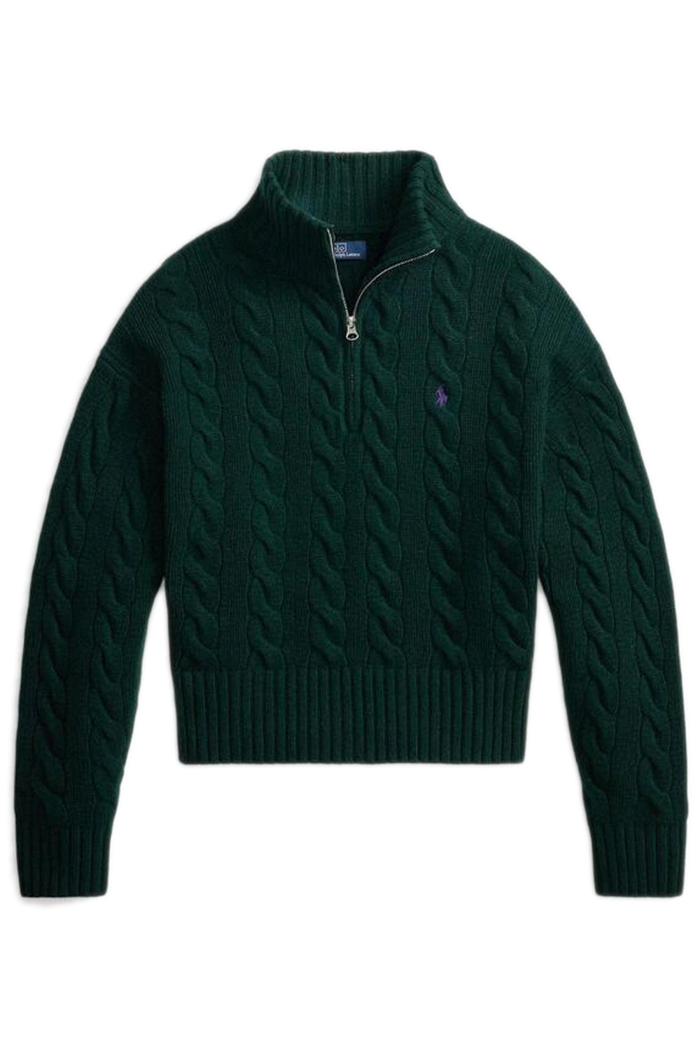 POLO RALPH LAUREN Maglia mezza zip a trecce