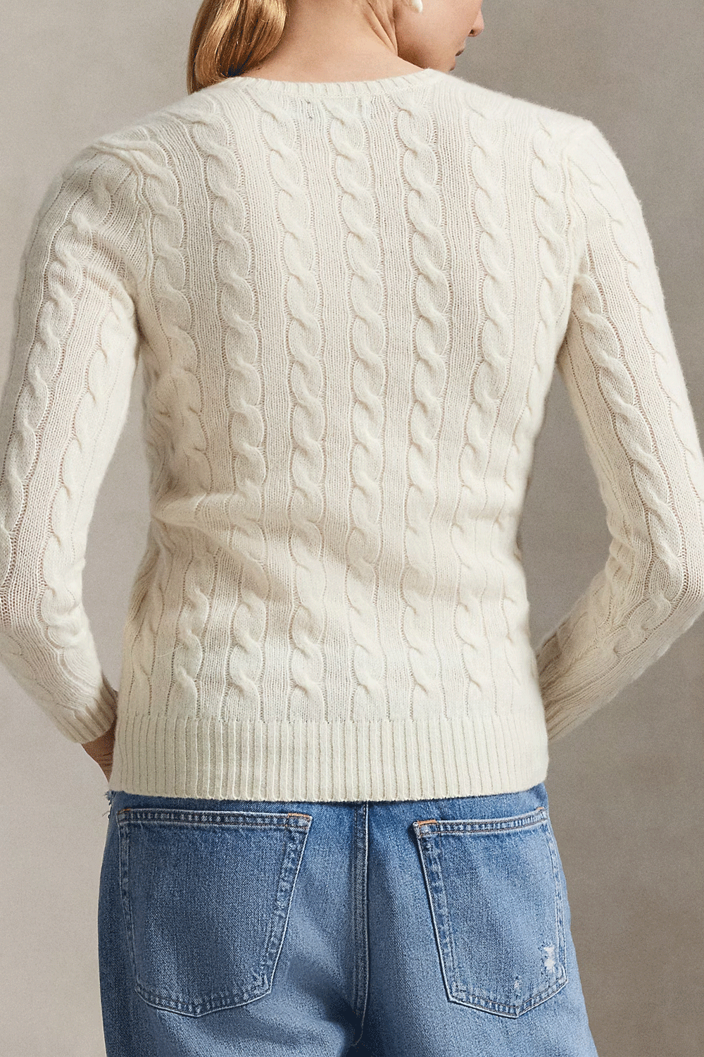 POLO RALPH LAUREN Maglia Kimberly a trecce in lana e cashmere