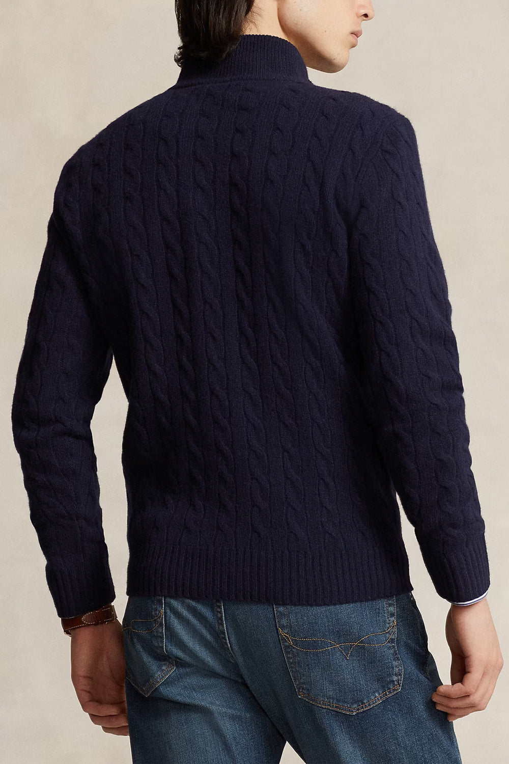 POLO RALPH LAUREN Maglia a trecce con cerniera