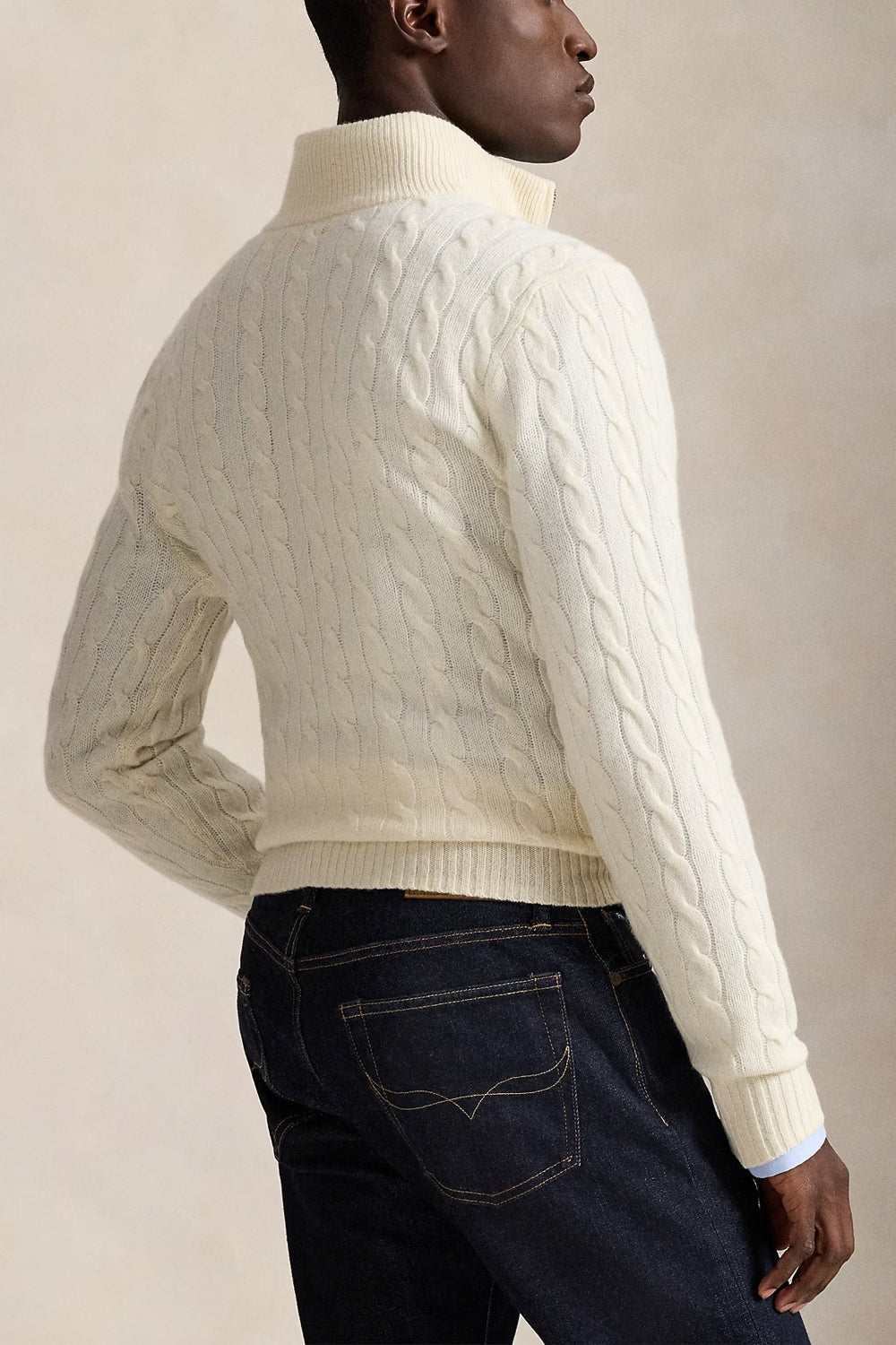 POLO RALPH LAUREN Maglia a trecce con cerniera