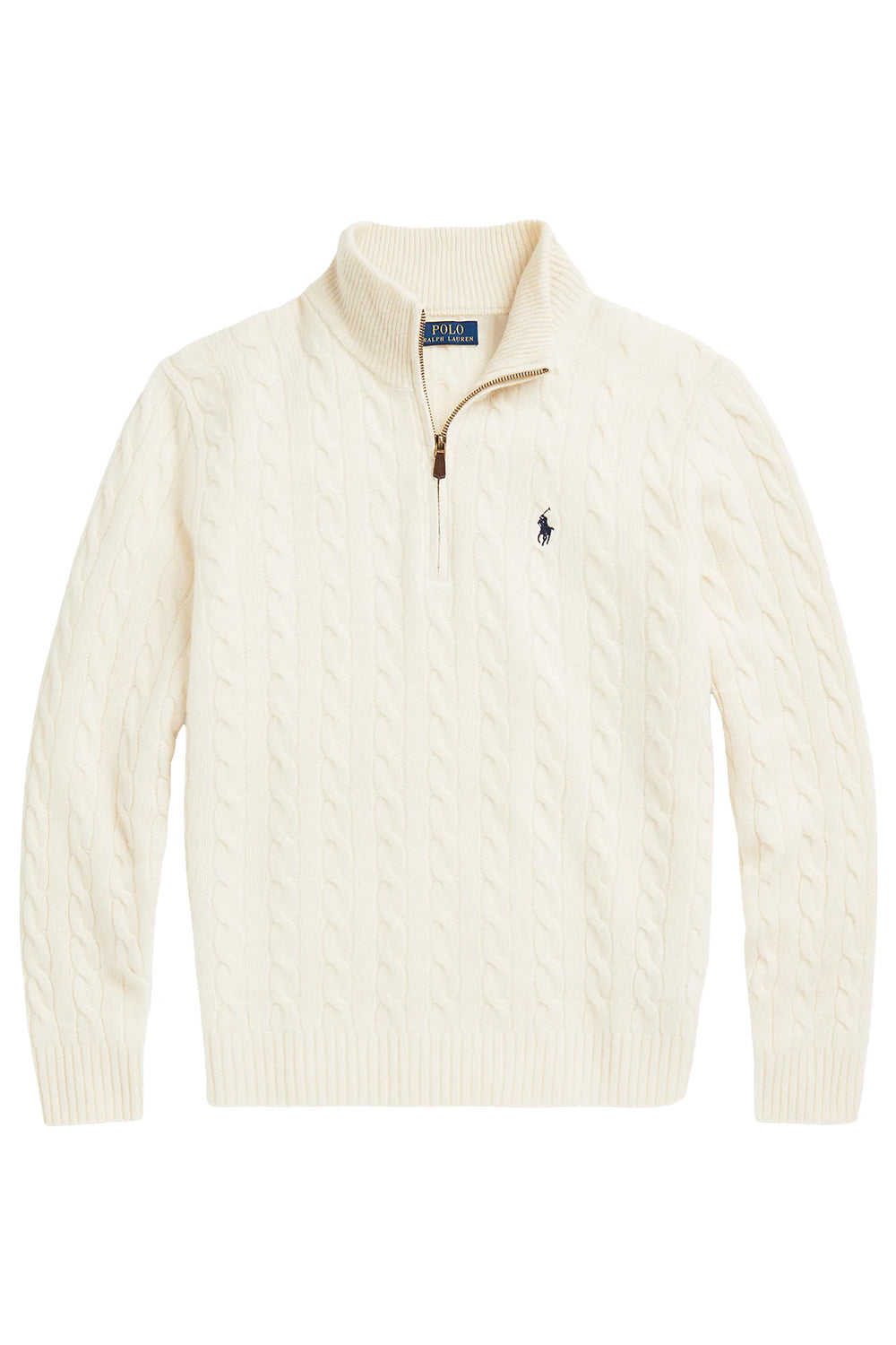 POLO RALPH LAUREN Maglia a trecce con cerniera